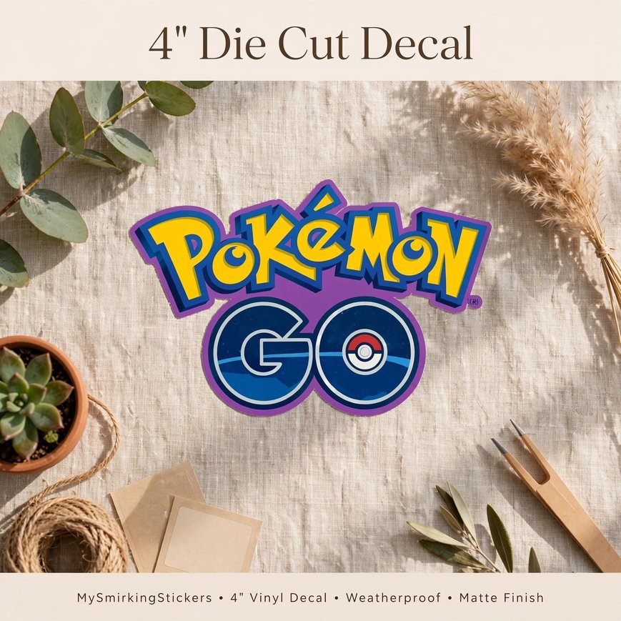 Pokemon GO 4" Die-Cut Vinyl Sticker | Premium Logo Decal