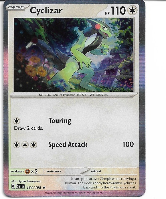 Pokemon Cyclizar 164/198 Scarlet & Violet Base Holo P