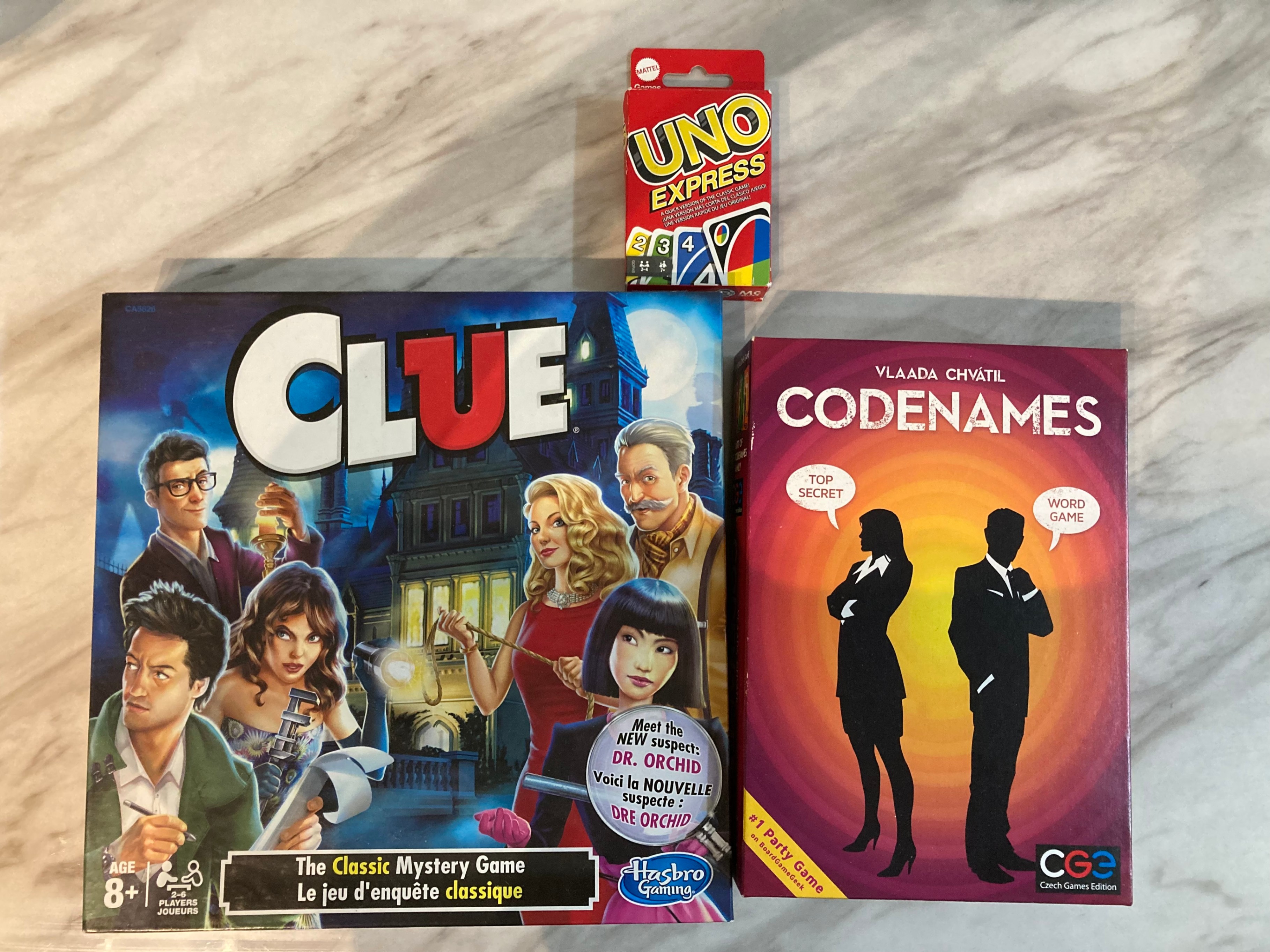 Clue/Codenames/ UNO xp