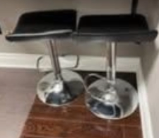 Black Adjustable Bar Stools