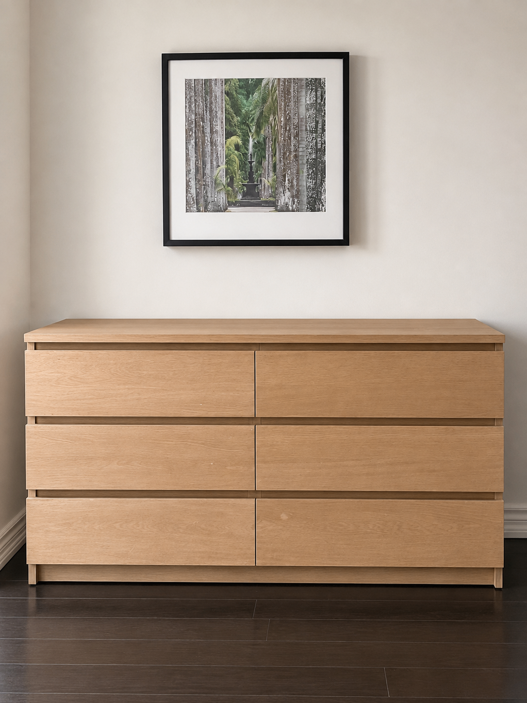 IKEA MALM 6-Drawer Dresser – Light Oak