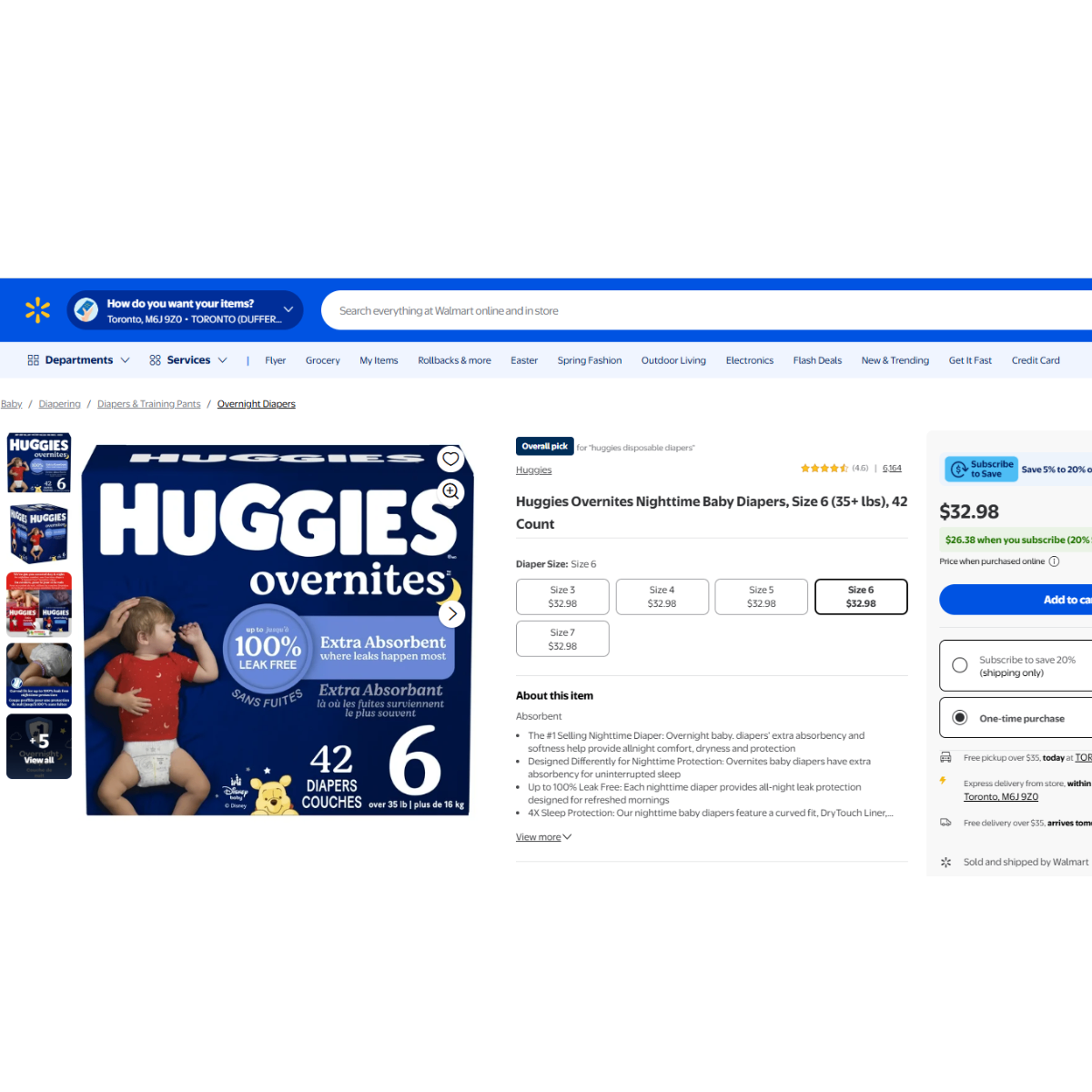 Store Price $37-Huggies Overnites Baby Diapers,Size6,42count - photo 2