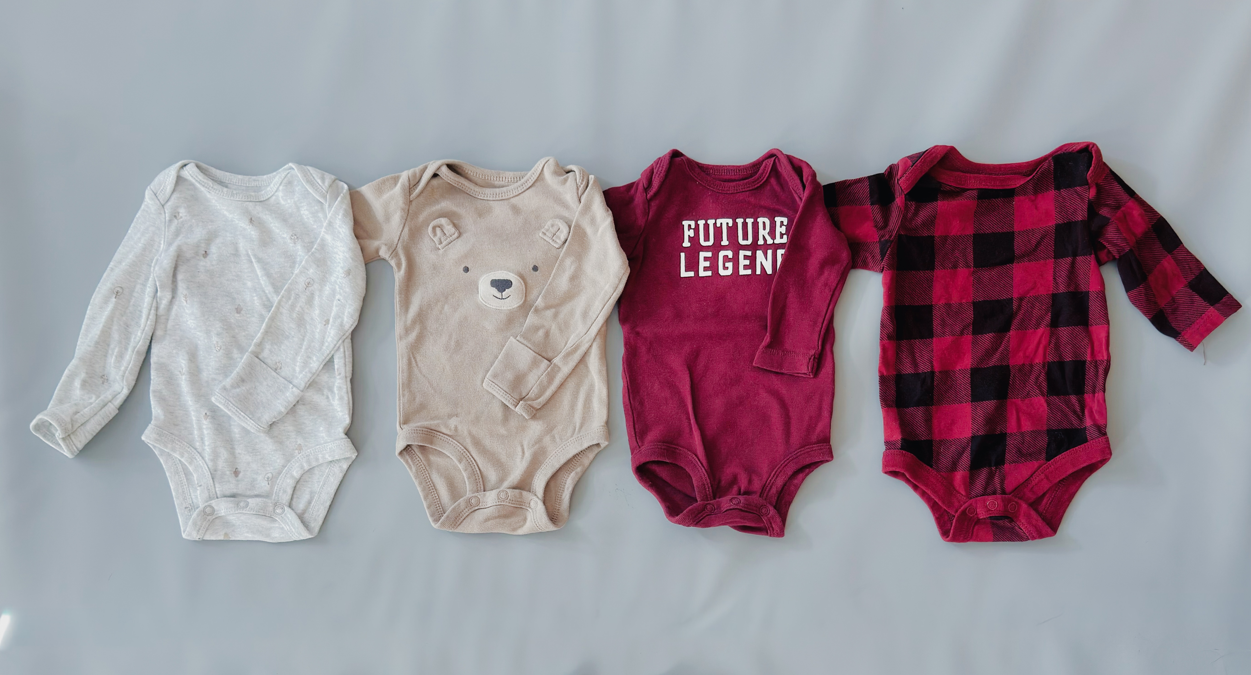Baby Boy - Long Sleeve Bodysuits Bundle - 3-6 Months