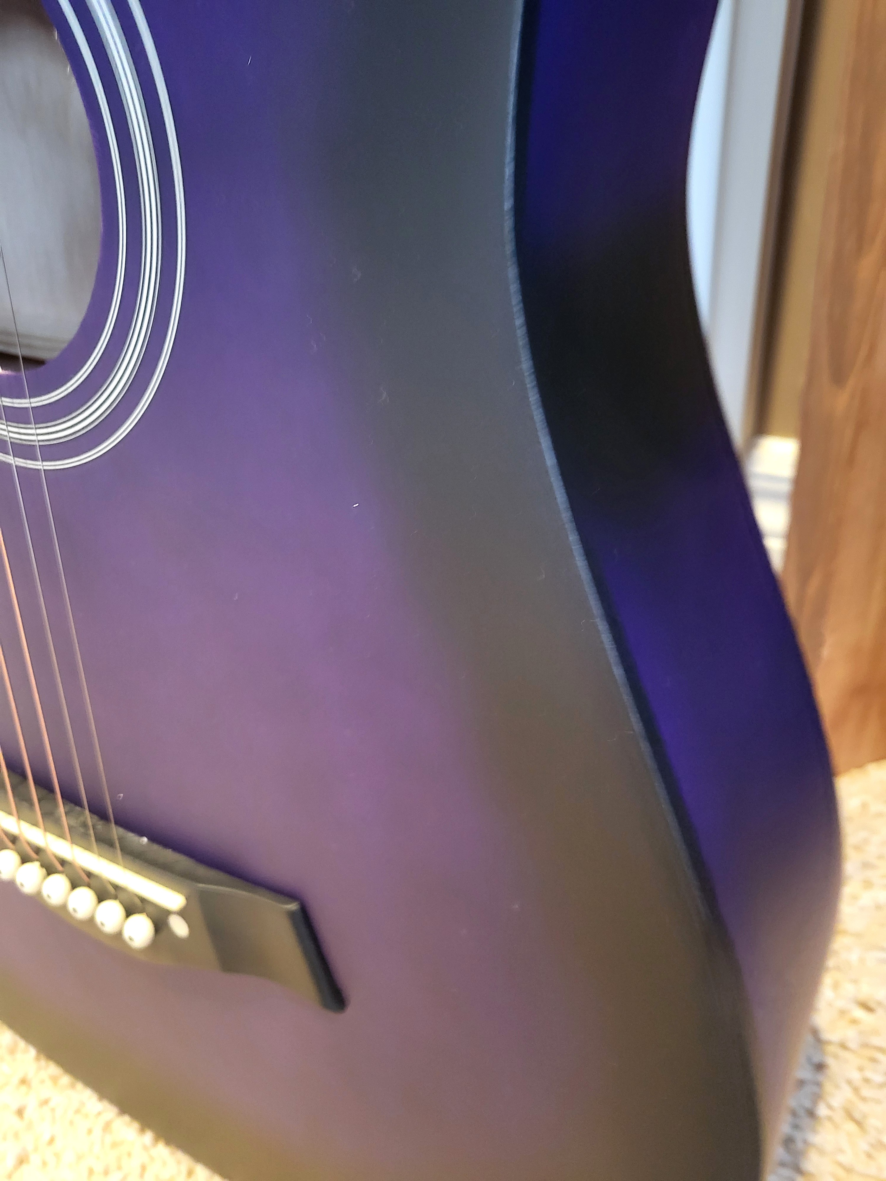 Brand New 38" Purple Acoustic Guitar Perfect for Beginners - photo 4