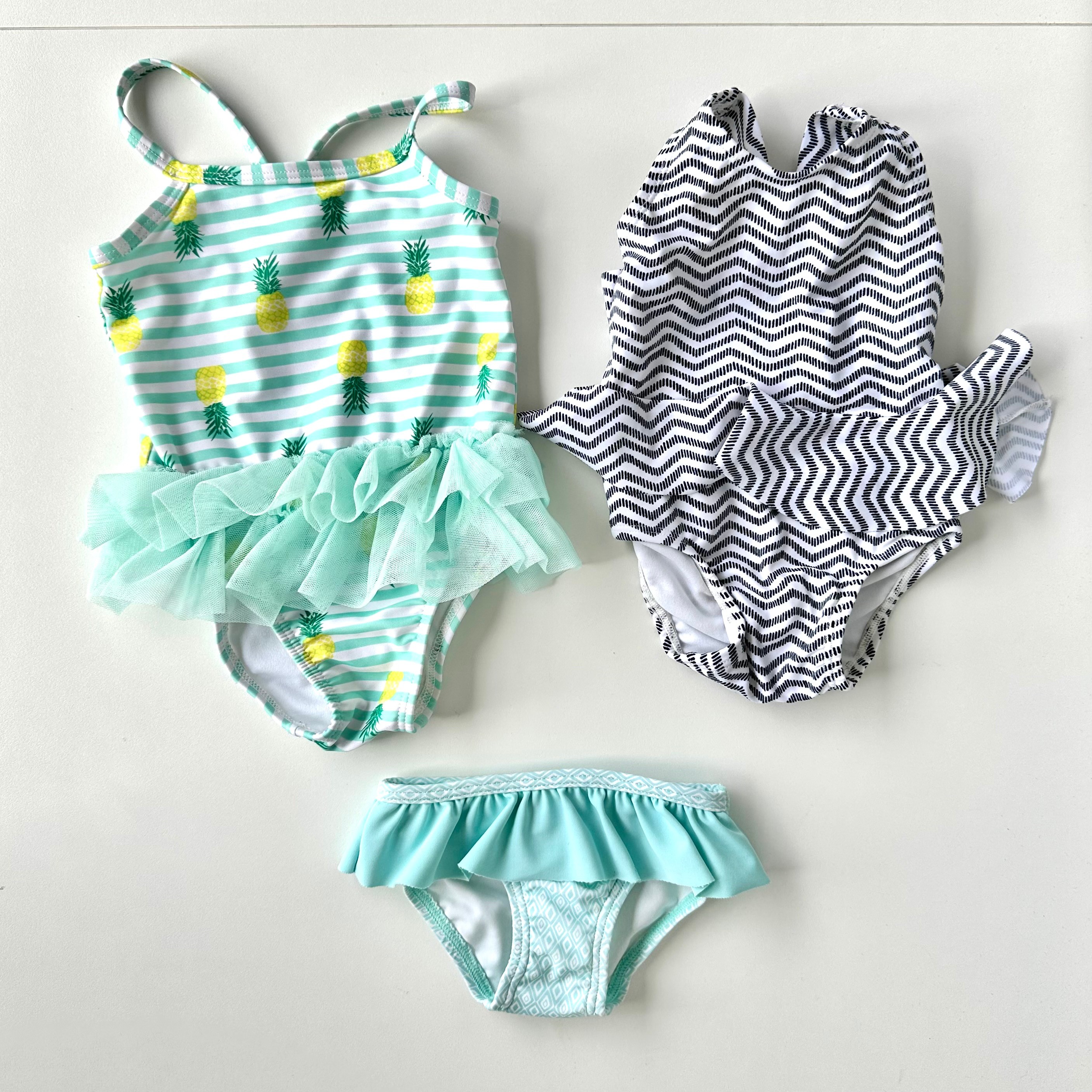 Baby Girl Bathing Suits Bundle - 0-9 Months