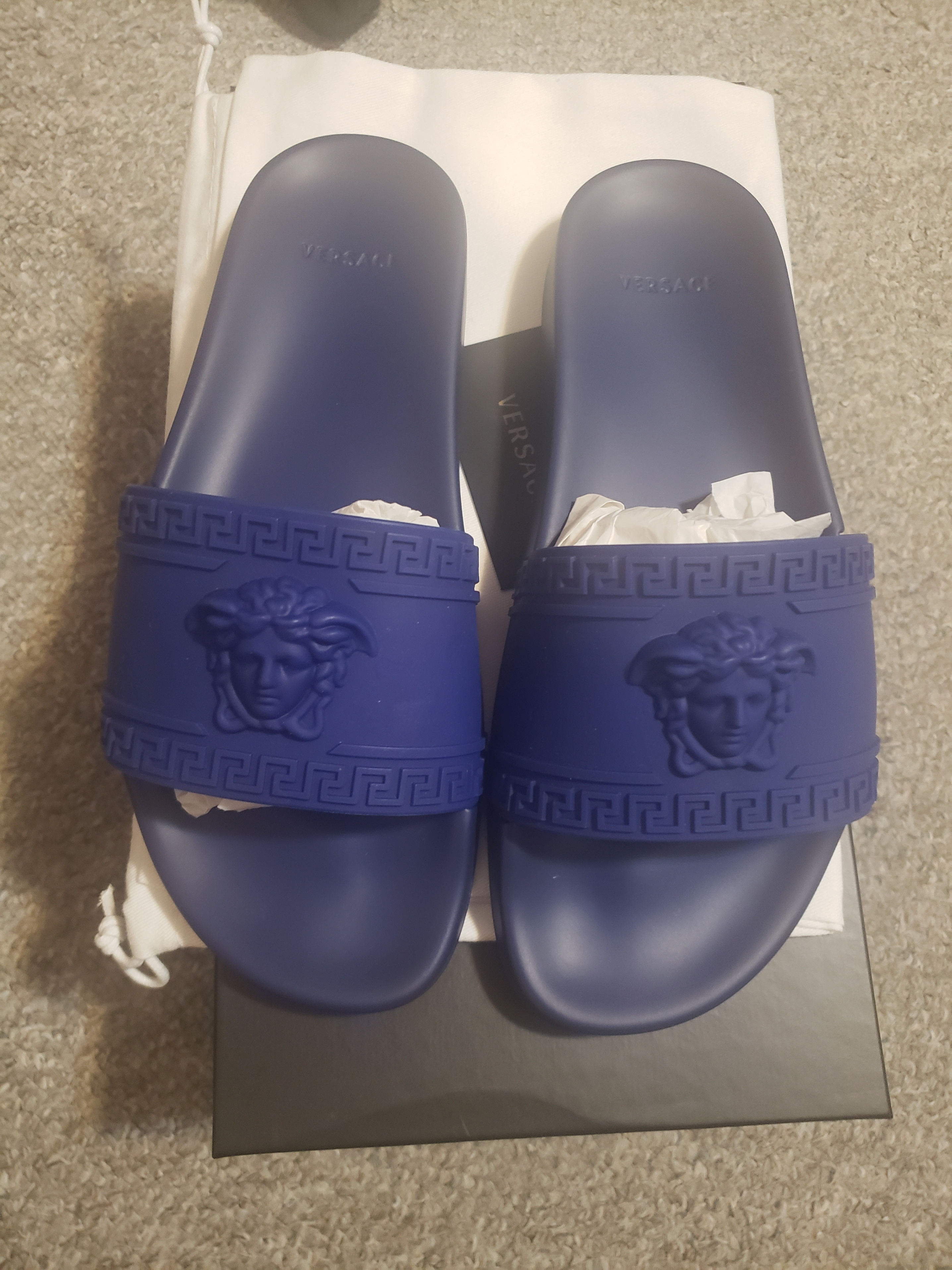Versace Men's Palazzo Rubber Slides. New in box.