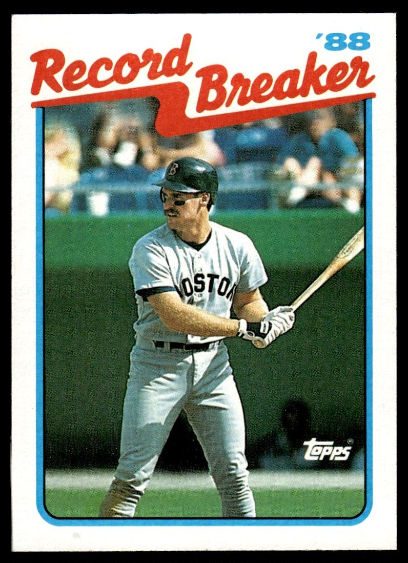 1989 Topps Record Breaker Wade Boggs Baseball Card # 2