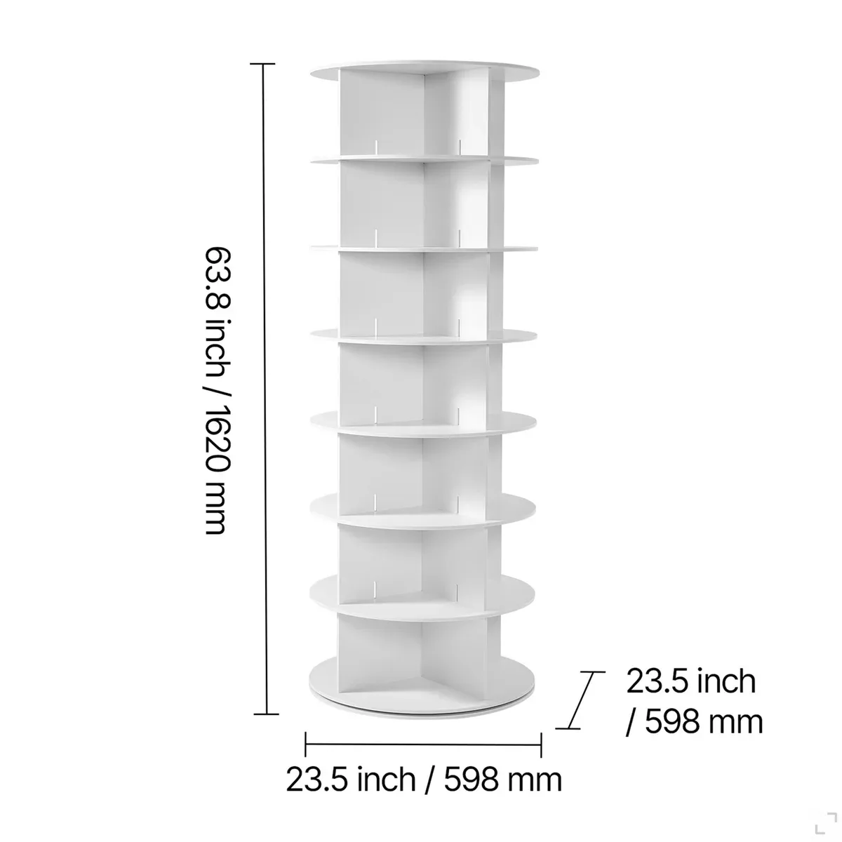 6 Tiers Rotating Shoe Rack Tower - photo 5