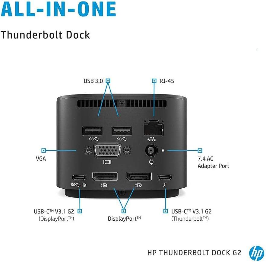 HP Thunderbolt Dock G2 Original 230W Adapter - photo 2