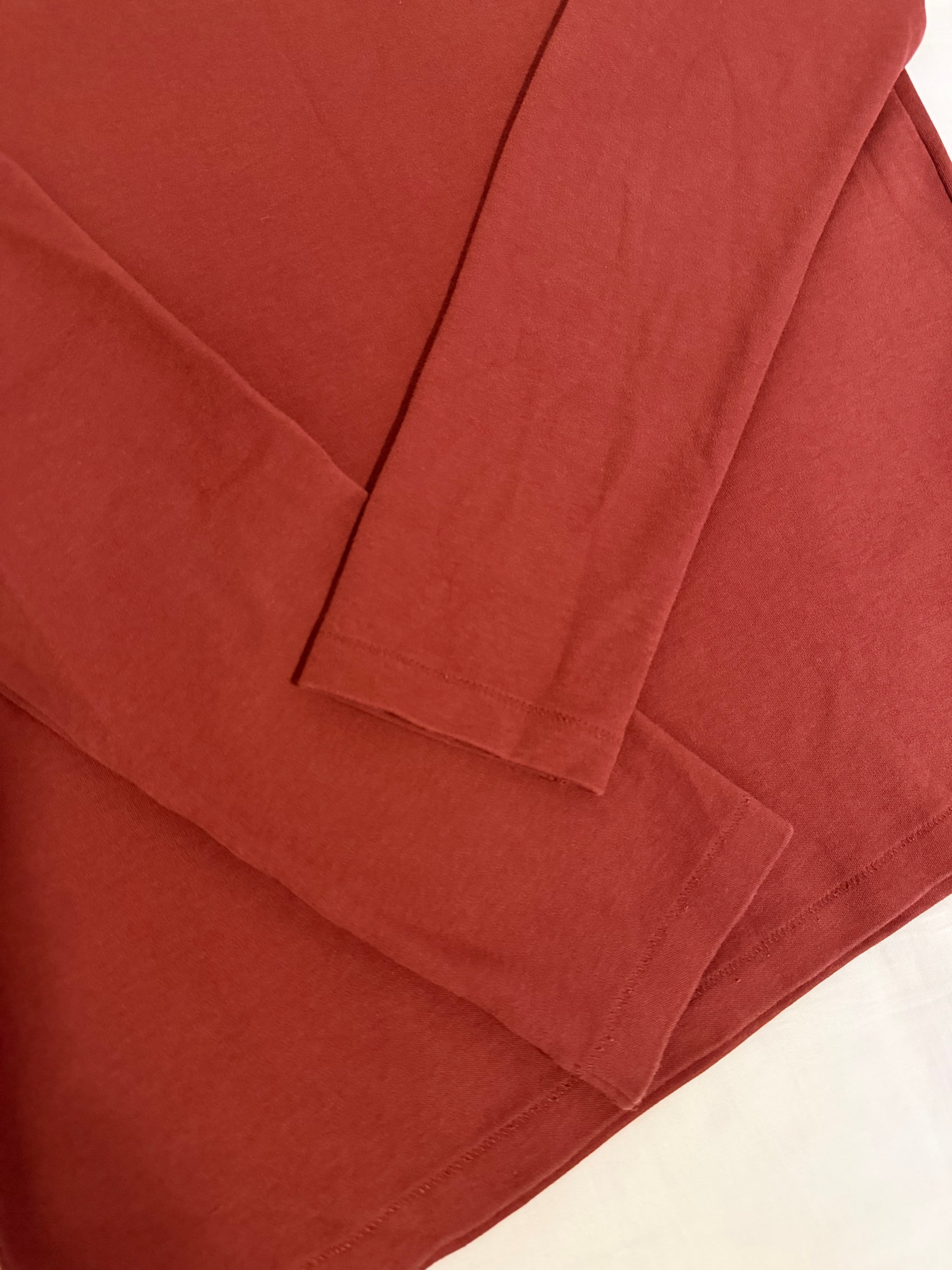 UNIQLO Women’s Long Sleeve T-Shirt – Rust Red – Size S - photo 4