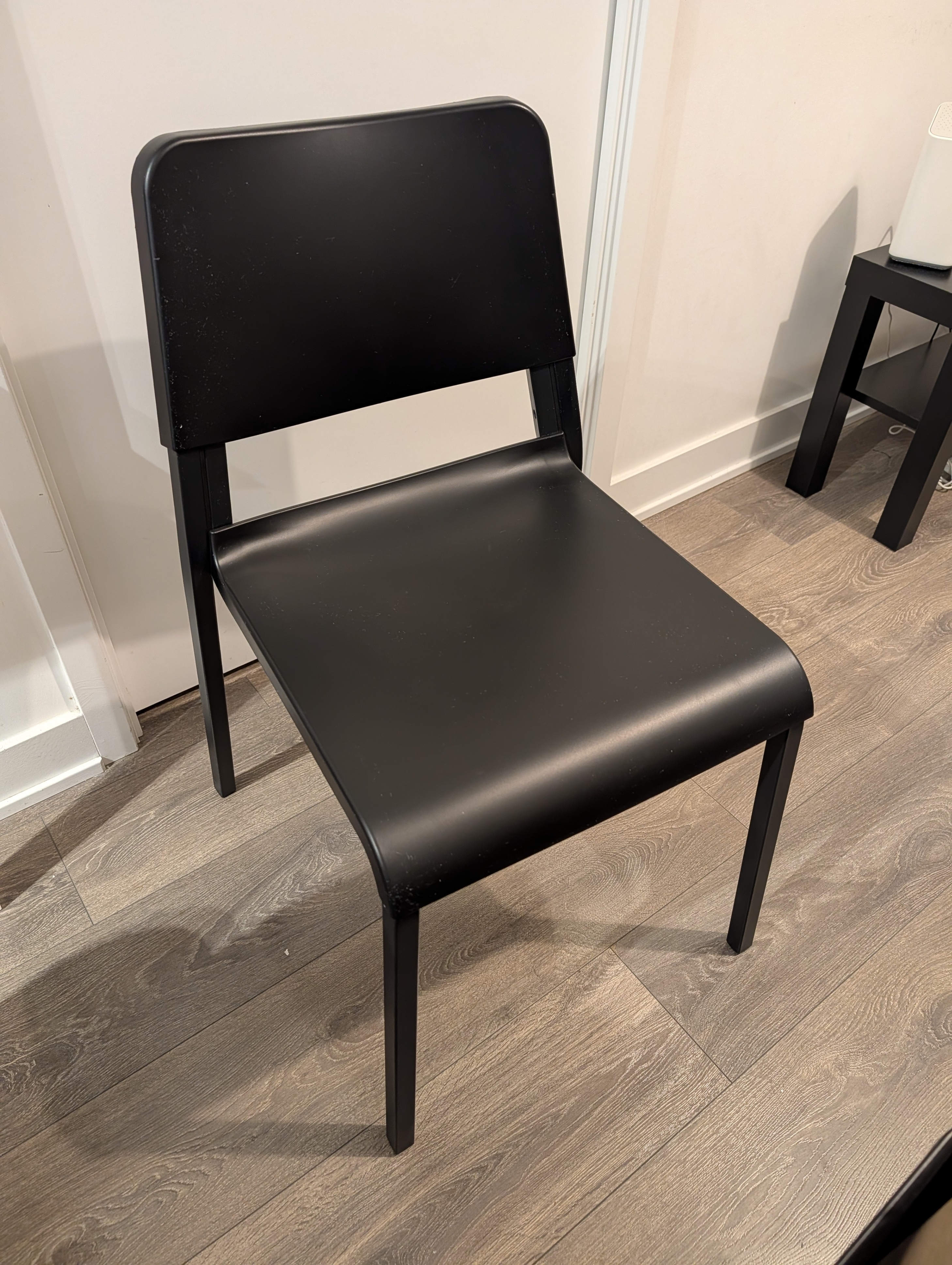 White Desk / Dining Table + 2 Modern Black Chairs Set - photo 4