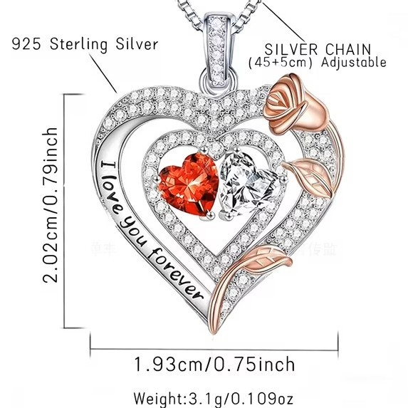 Sterling Silver Heart Necklace - photo 5