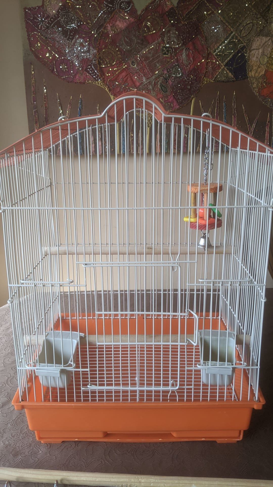 Budgie Cage Setup with 2 Perches, 2 Bowls and toys - photo 2