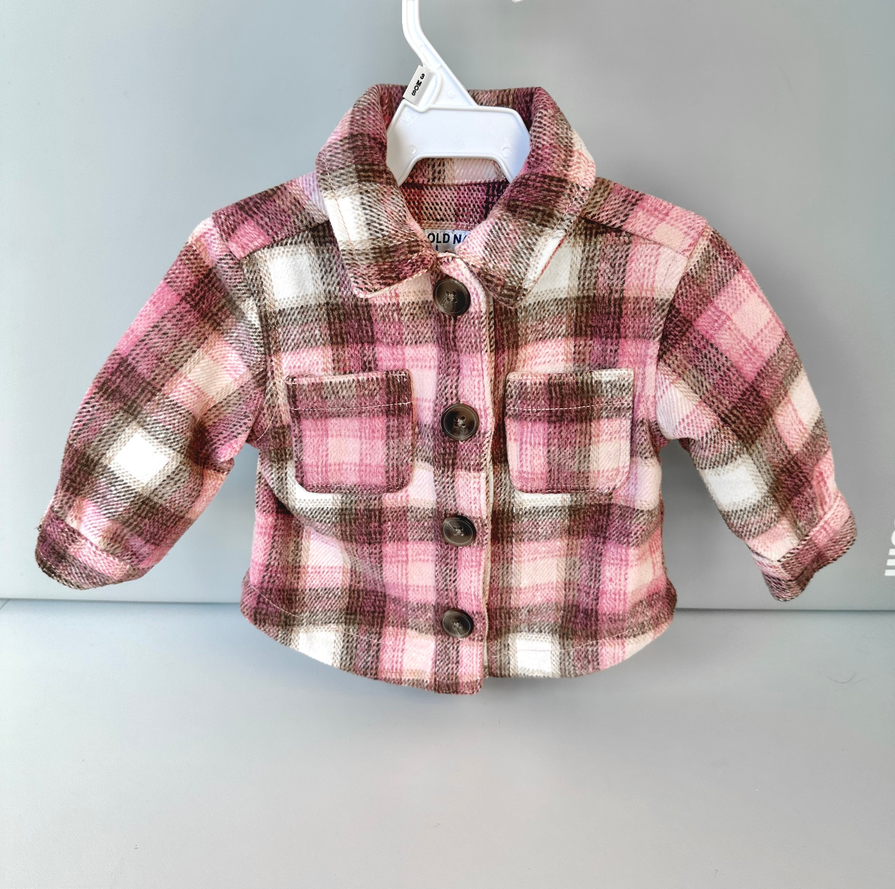 Baby Girl Plaid Jacket - Old Navy - 3-6 Months
