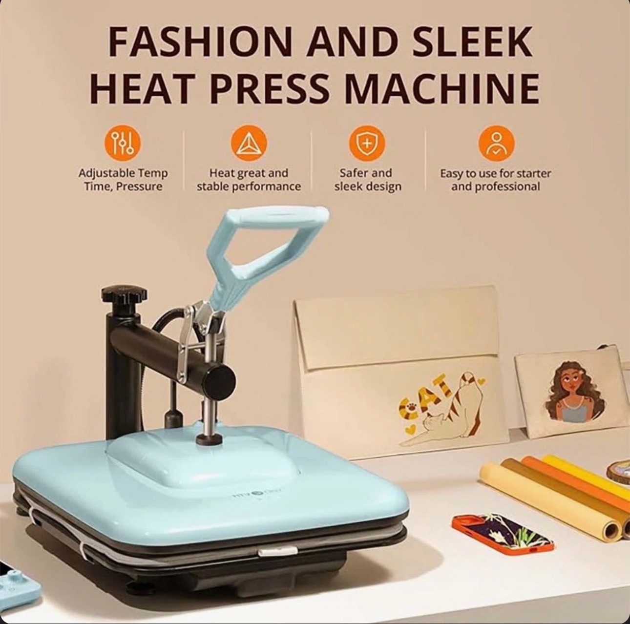HTVRONT Manual Heat Press 15"x15"