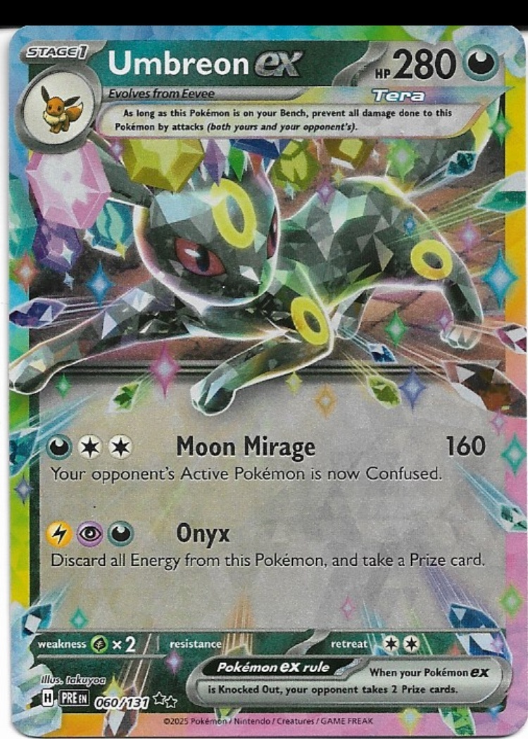 Pokemon Umbreon ex 060/131 Prismatic Evolutions NM