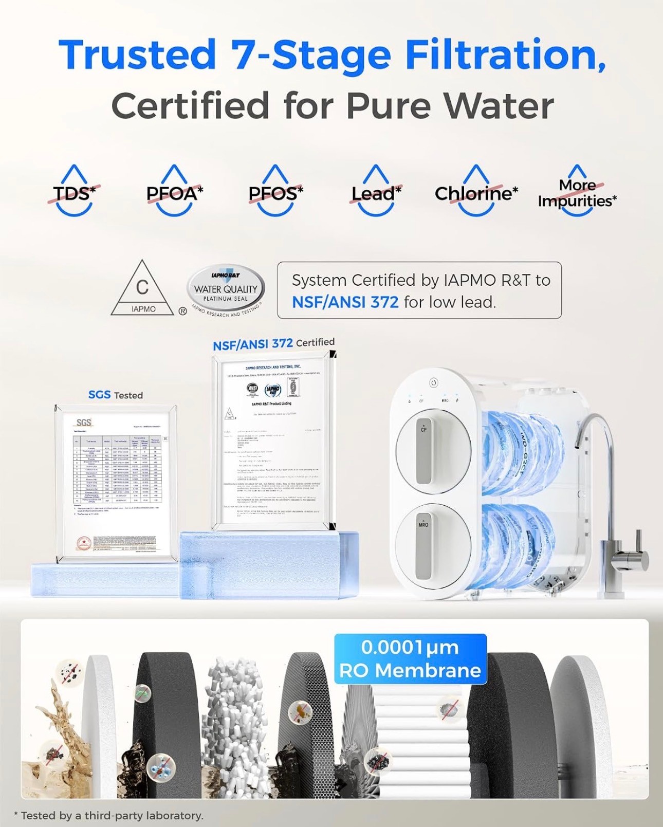 NEW: Water Filtration G2P600 Under-Sink RO System Tankless RO - photo 3
