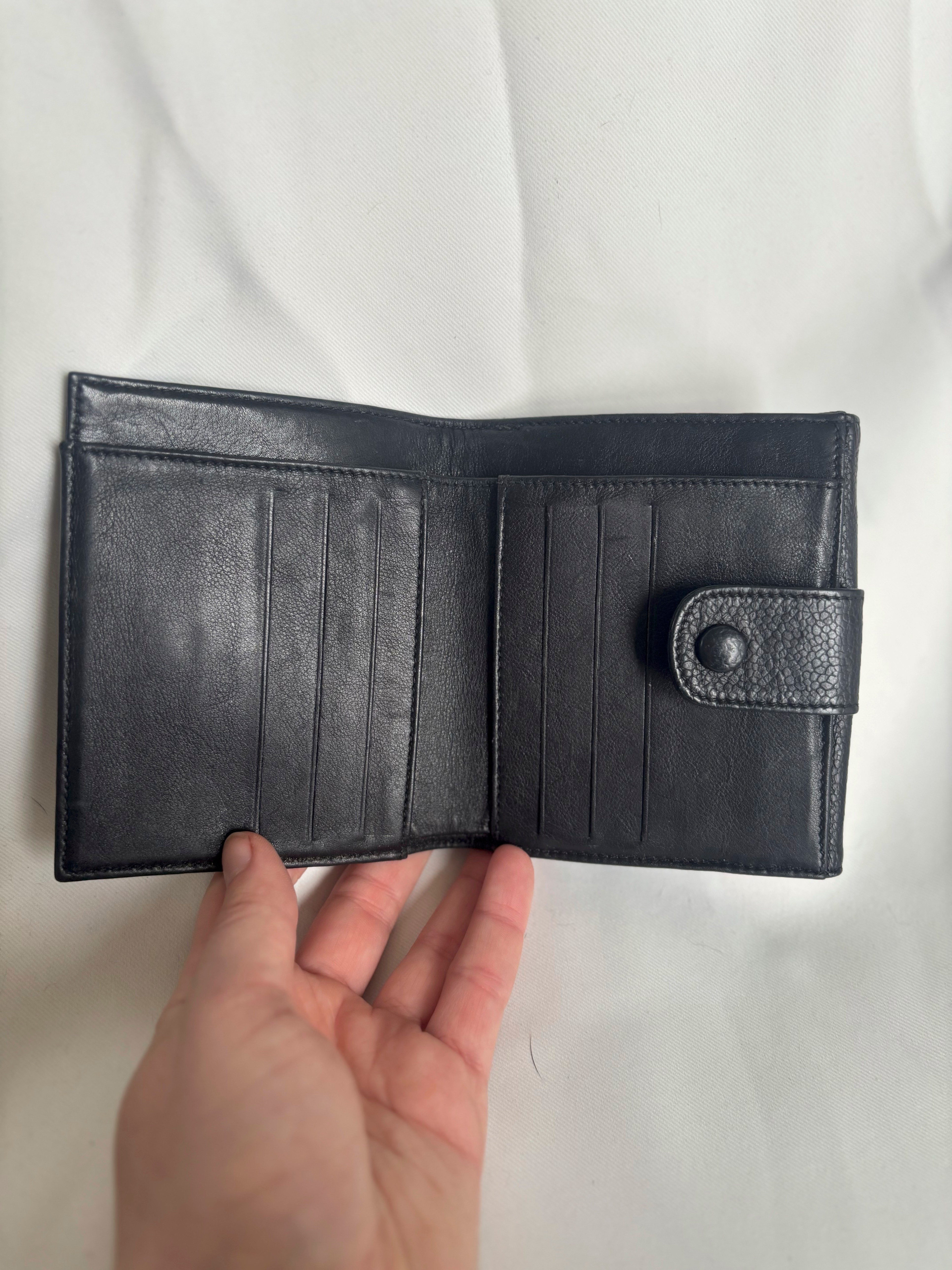 Chanel Black Caviar Timeless 'CC' Compact Wallet w/chain - photo 2