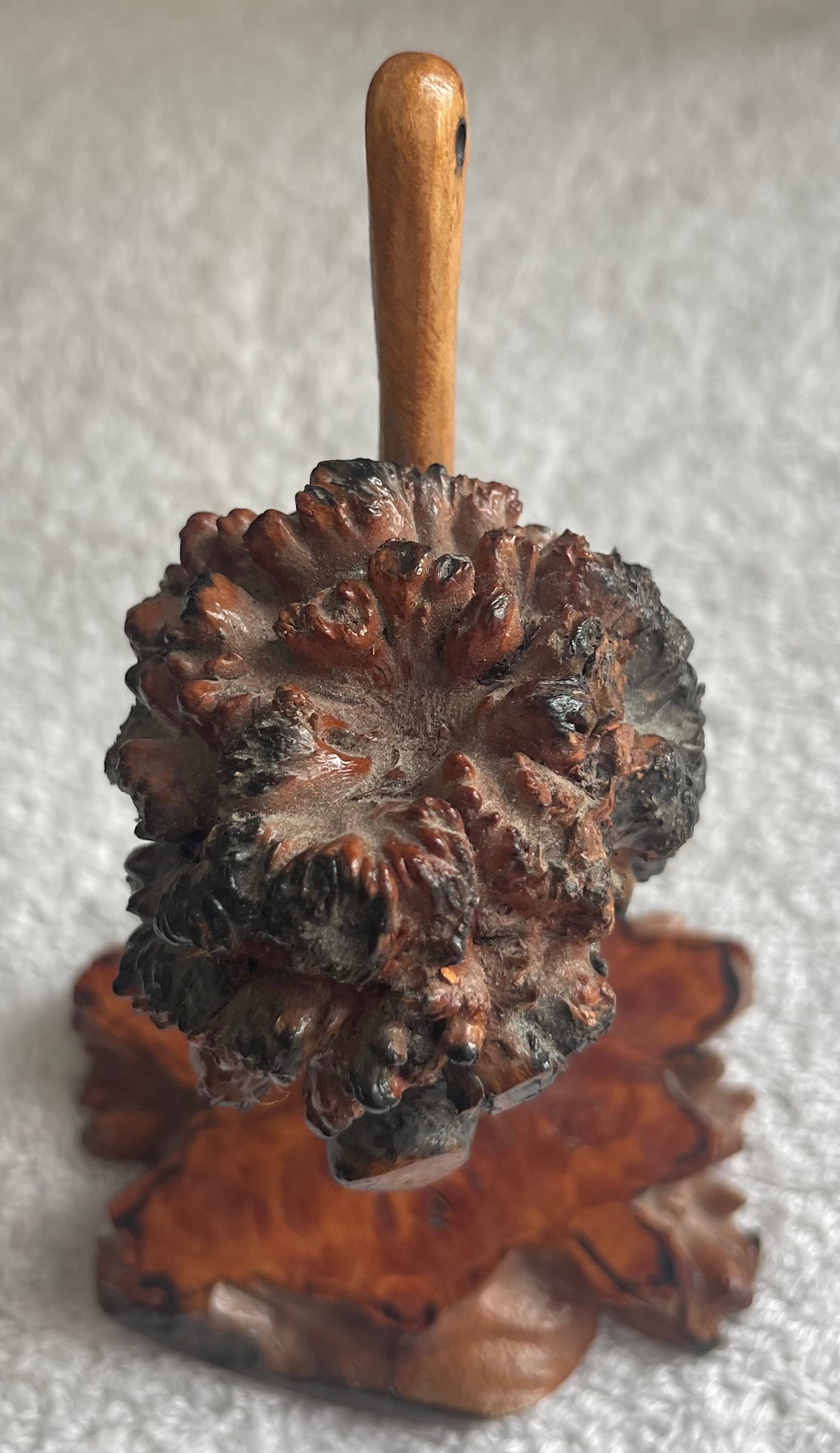 Vintage Hand-Carved Natural Burl Wood Ostrich Figurine - photo 3