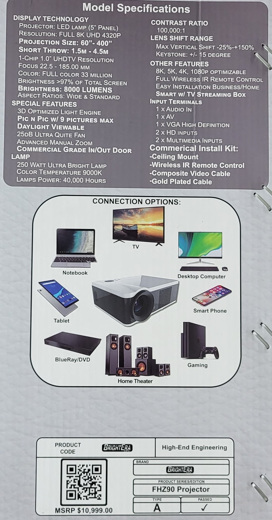 Projector, Electric Screen, Soundbar, all 3 for $500 - photo 3