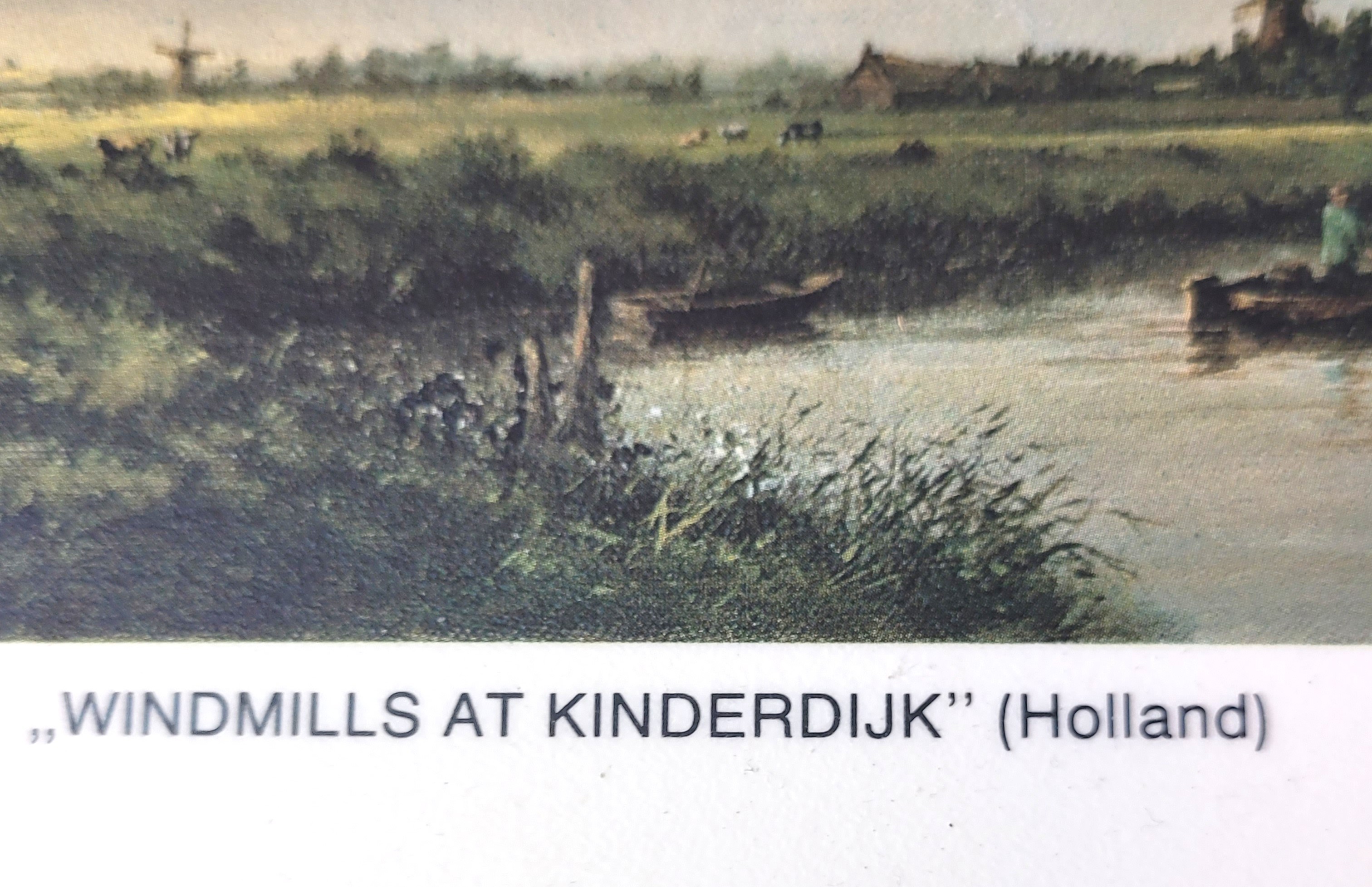 1980s Perma-Art Windmills at Kinderdijk Dutch Landscape Laminate - photo 4