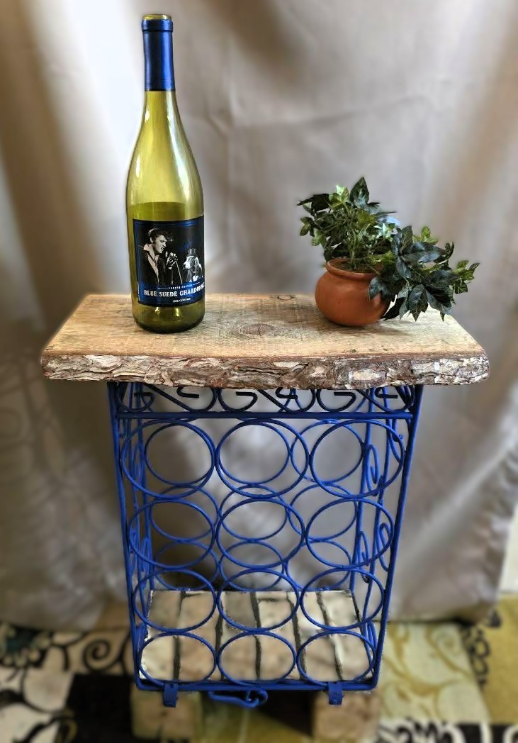 Rustic live edge wine rack / Rack à vin rustique a bord naturel - photo 4