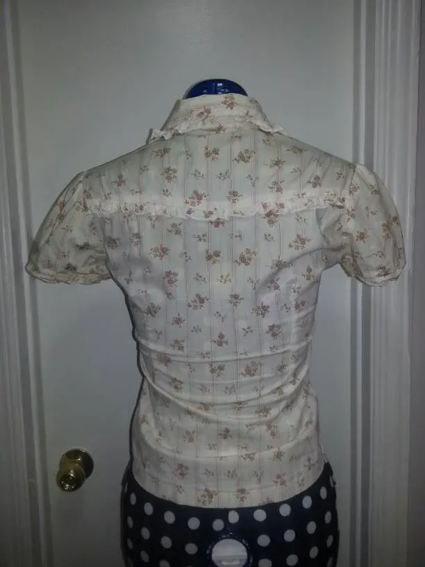 Short Sleeved Floral Button Up Shirt - Primadonna Collection - photo 3