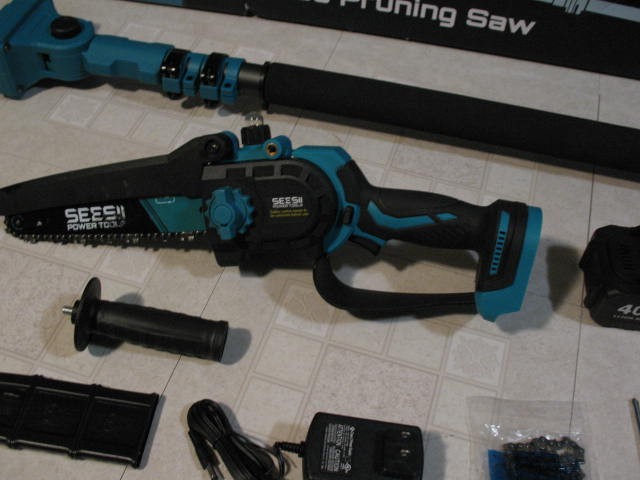 SEESII Cordless 8 inch Pole Saw & Mini Chainsaw, Brand New - photo 3