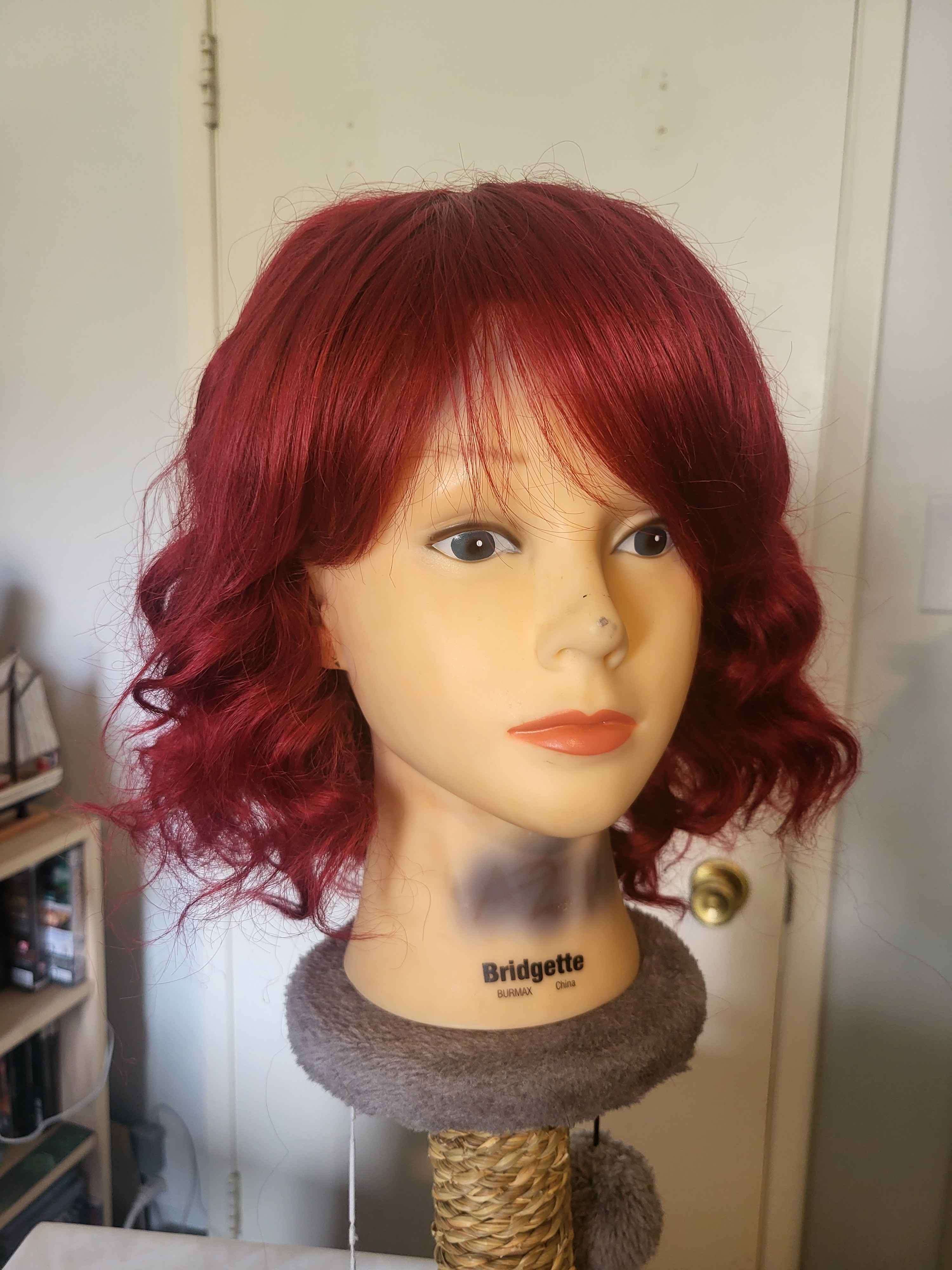 Red Wavy bob