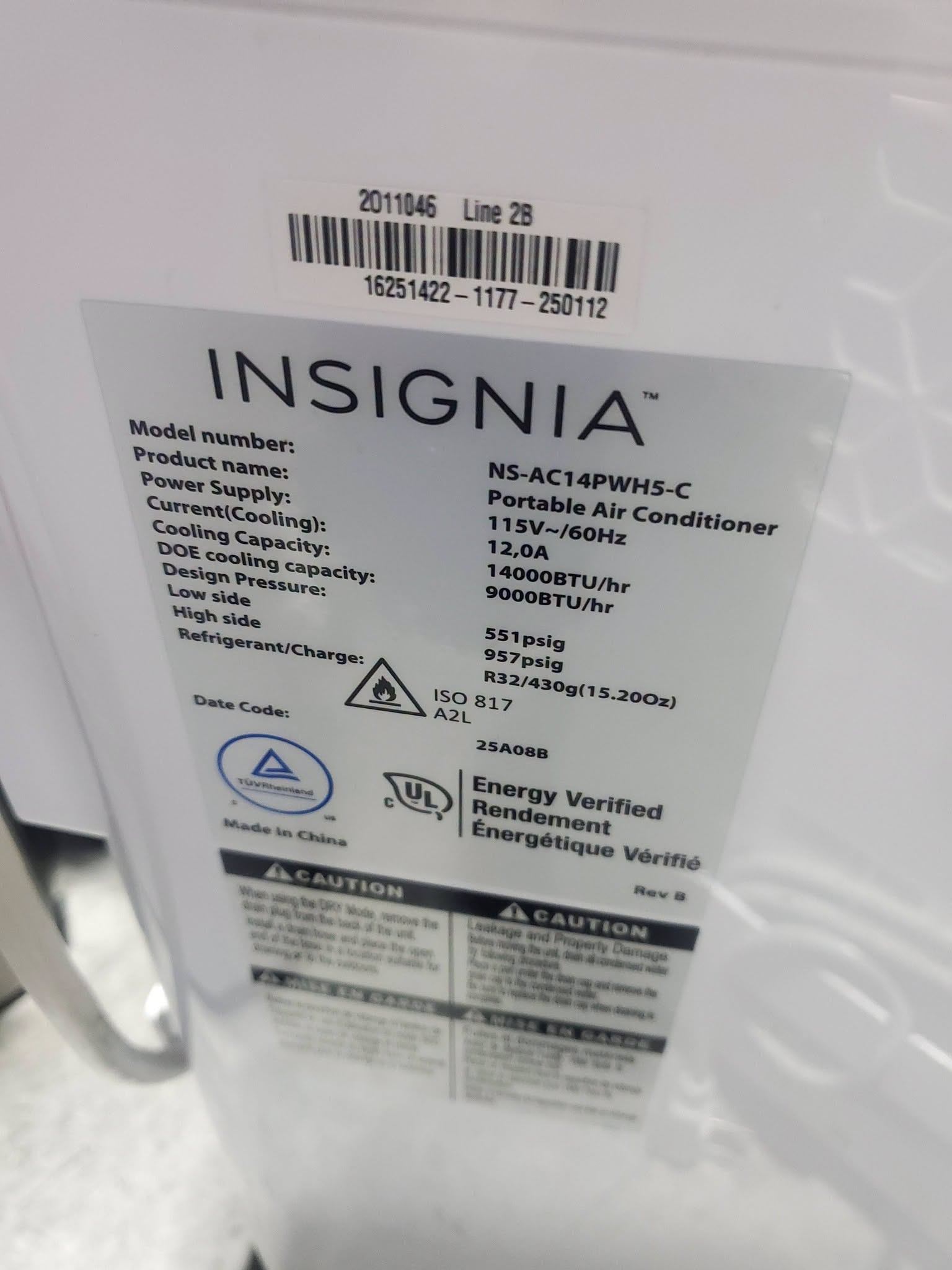 Insignia Portable Air Conditioner – 14,000 BTU (400 sqt) - photo 4