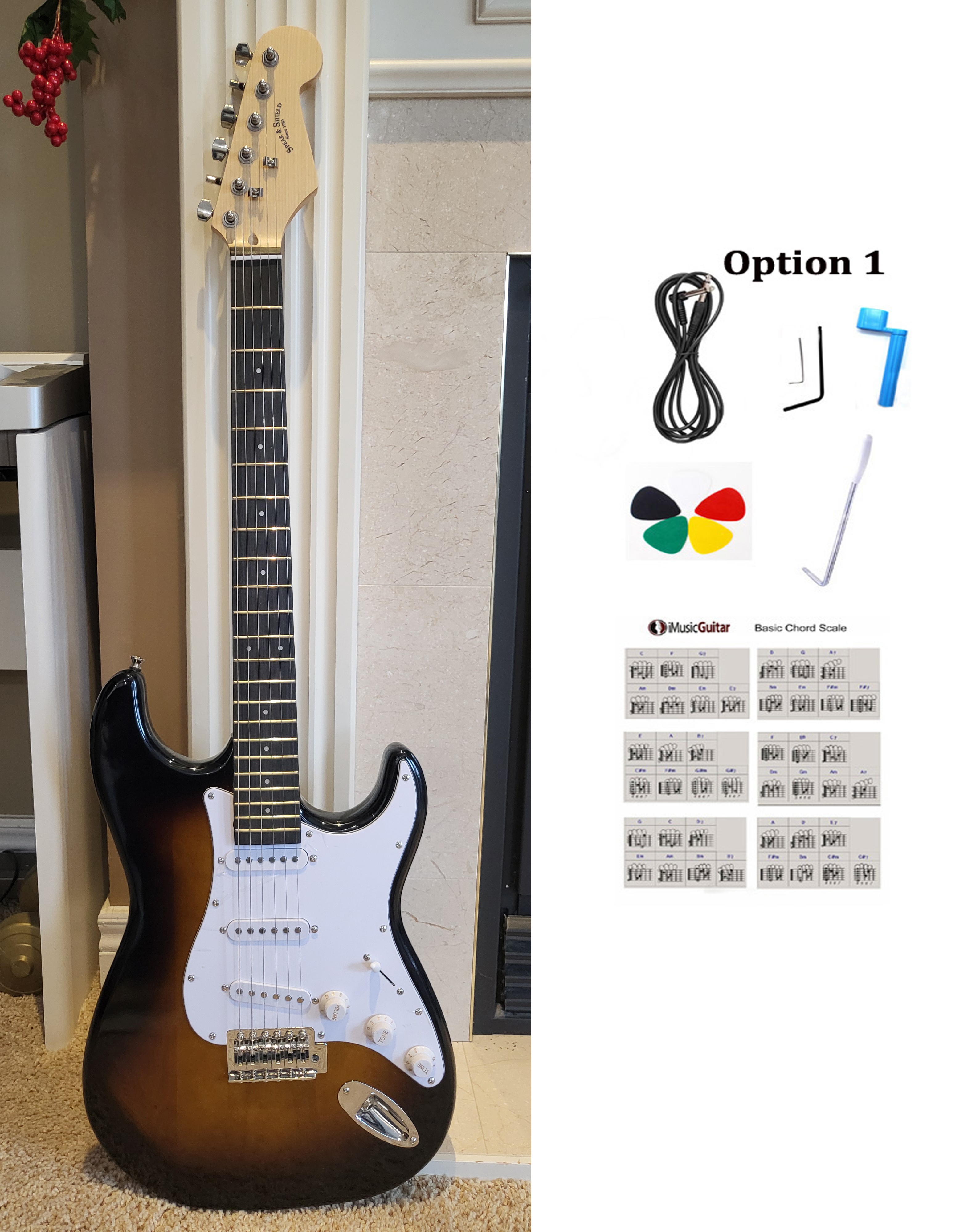 Sunburst ST-Style Electric Guitar – Perfect for Beginners