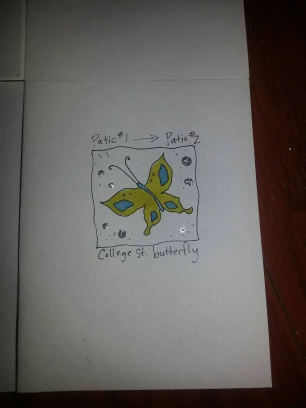 Hand Painted "College St. Butterfly" Greeting Cards - photo 3