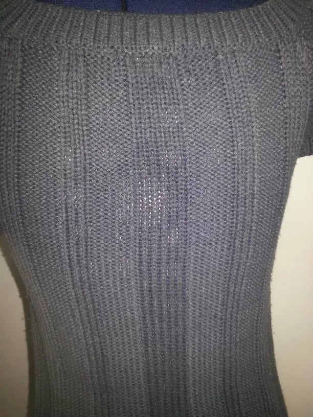 Seductions Grey Short Sleeved Sweater Dress With Pockets - photo 5