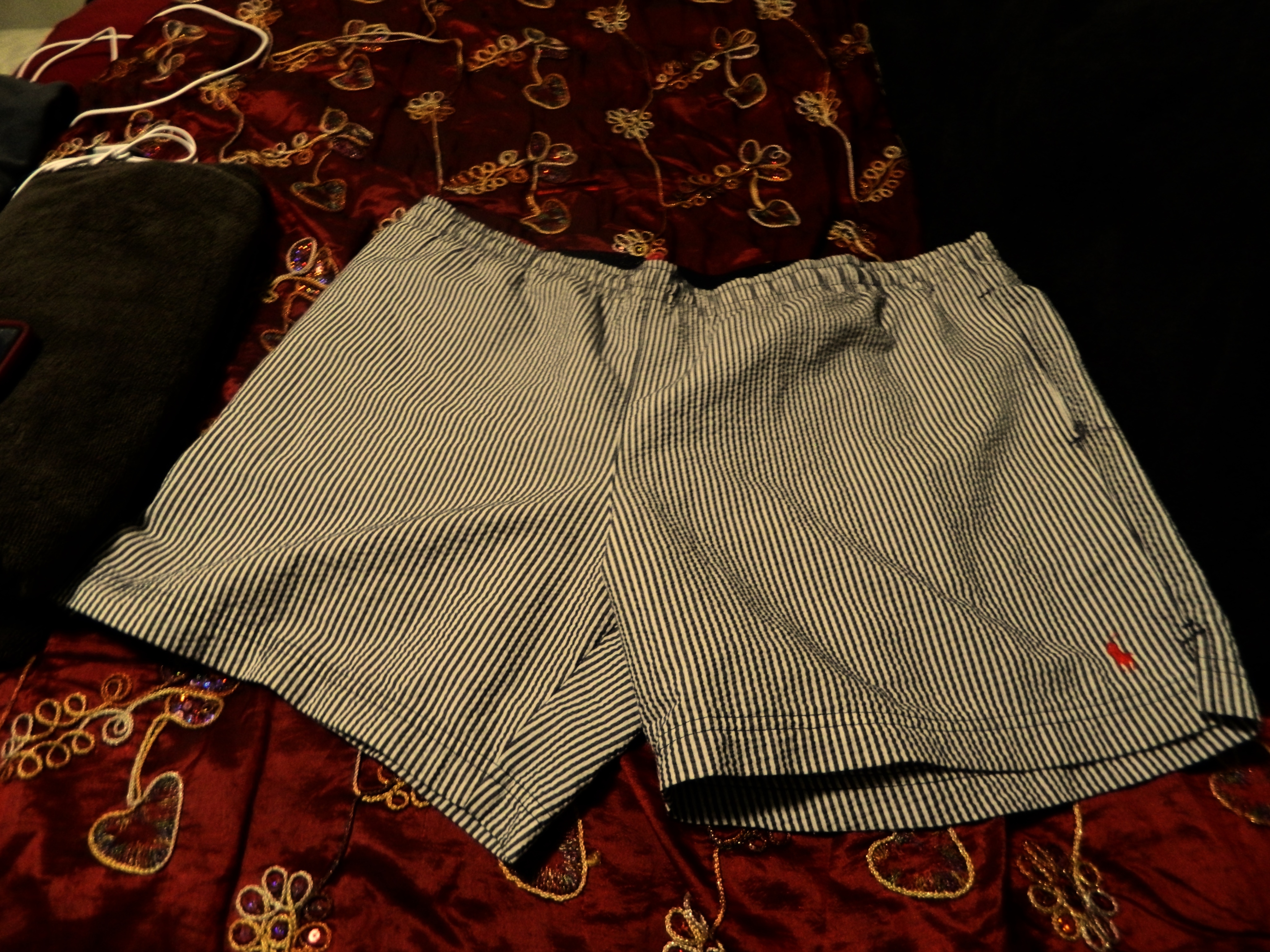 Ralph Lauren Polo sport striped seersucker swim shorts