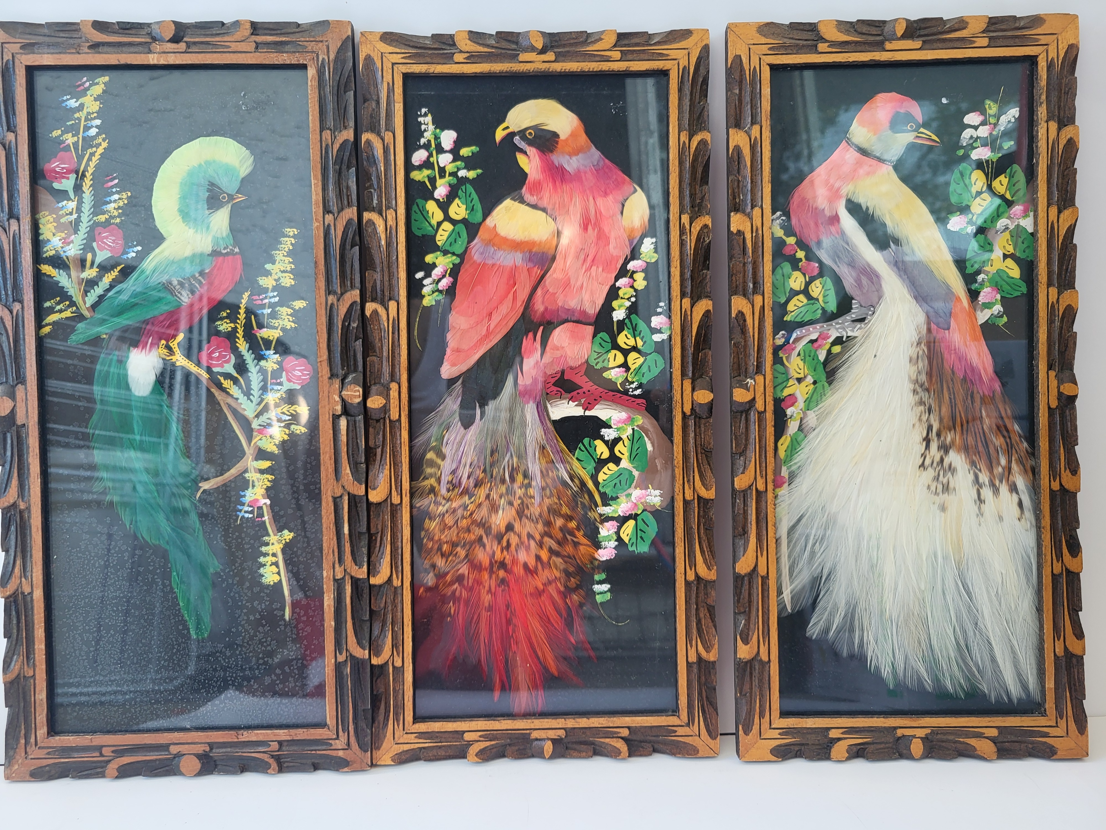 Vintage Framed Bird Artwork – 3 Piece Set – Unique Wall Decor - photo 2