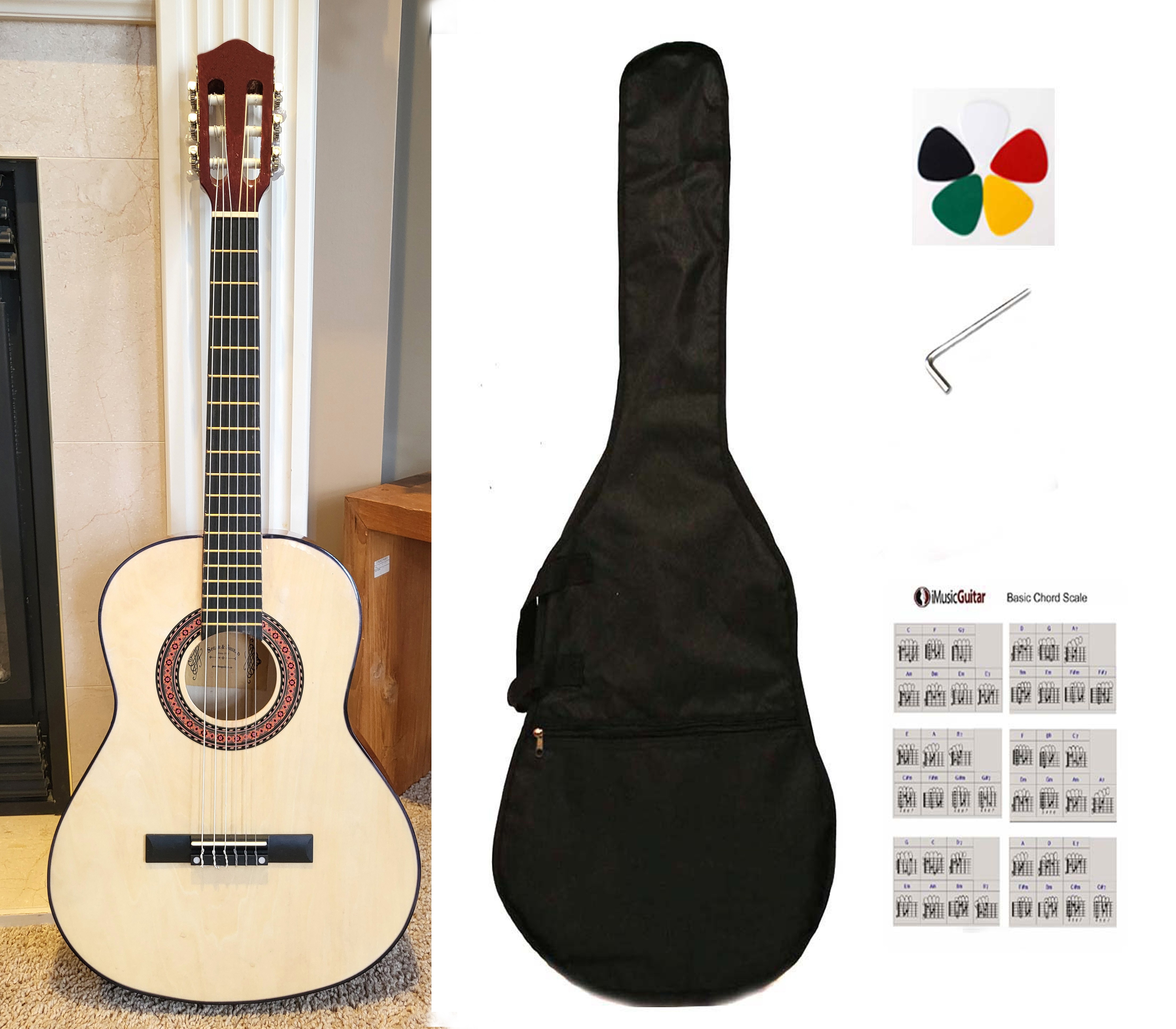 3/4 size Kids Classical Guitar New Nylon String Acoustic Guitar