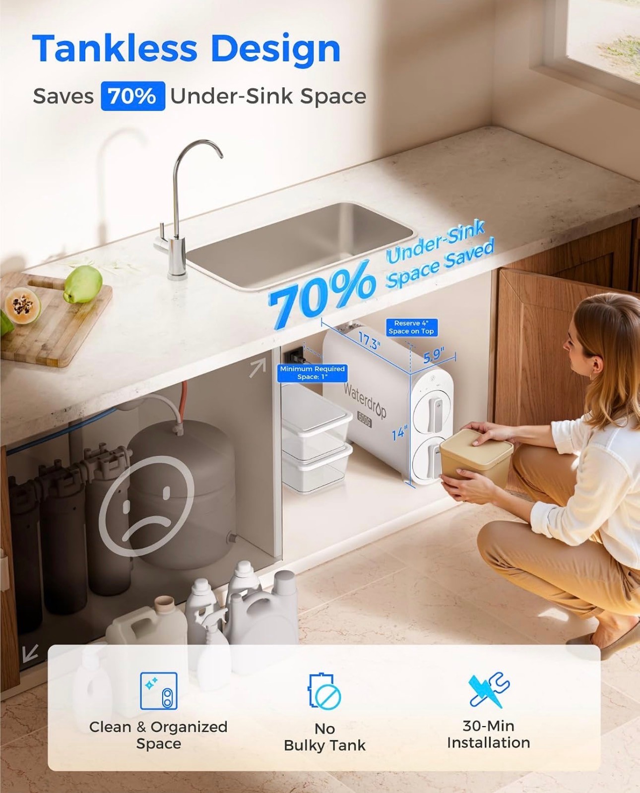 NEW: Water Filtration G2P600 Under-Sink RO System Tankless RO - photo 4