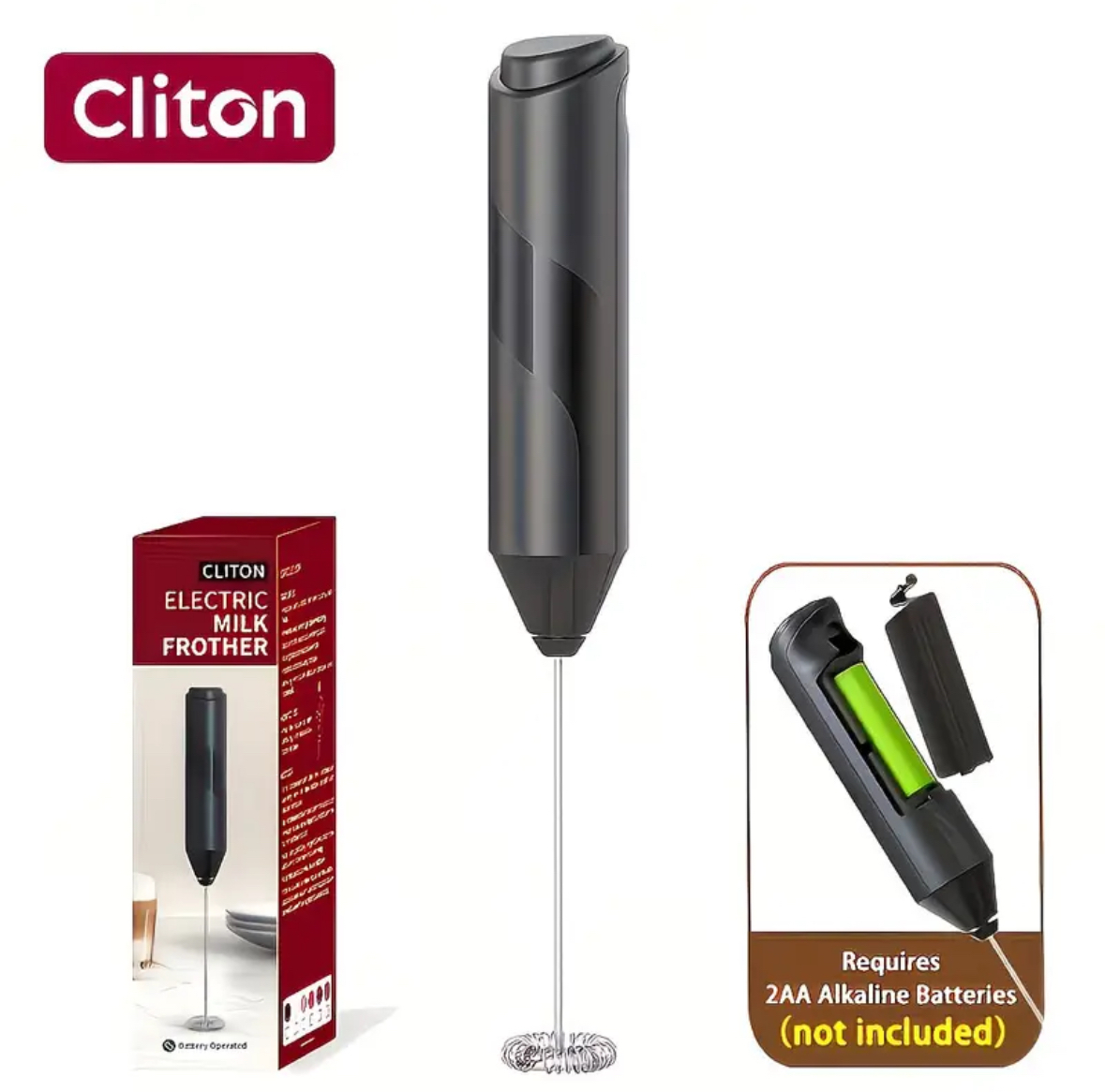 Brand new Cliton Black Electric Milk Frother