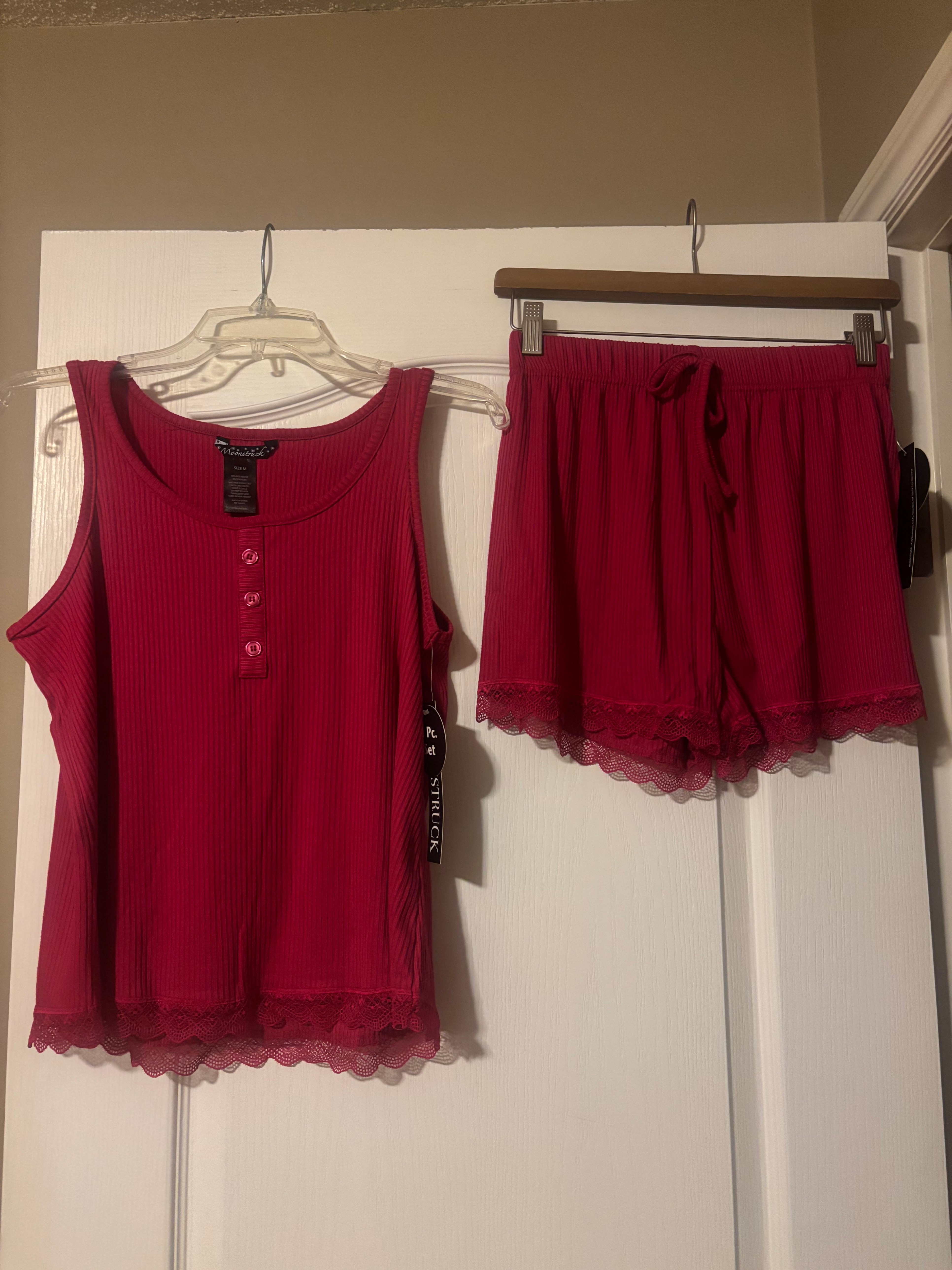 FashionNova-Dream Come True Ribbed Tank PJ Short Set-Medium - photo 2
