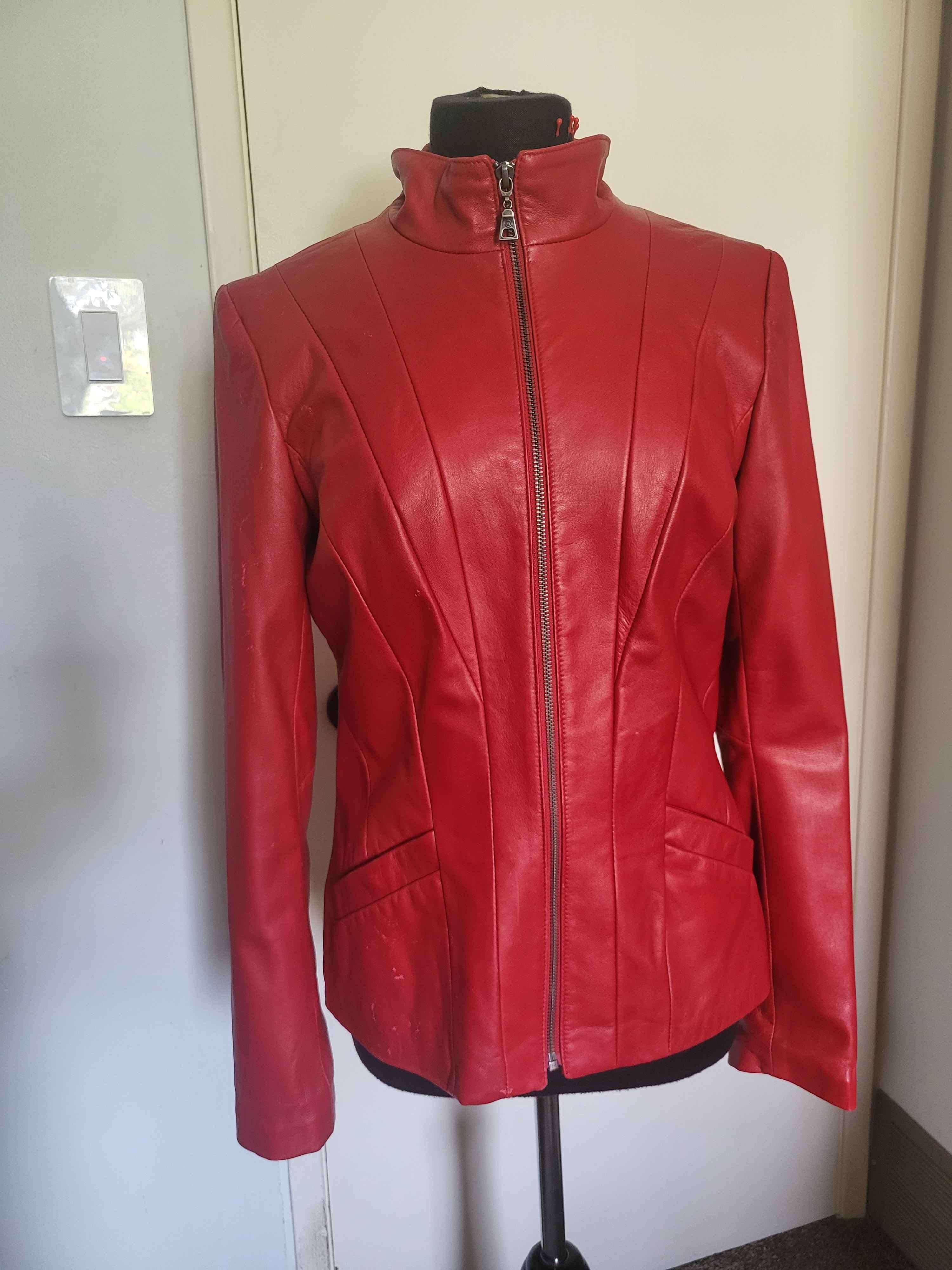 Red Danier Leather Jacket