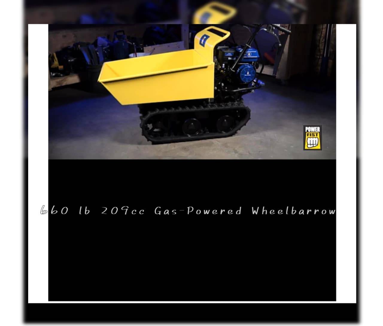 660 lb 209cc Gas-Powered Wheelbarrow - photo 2