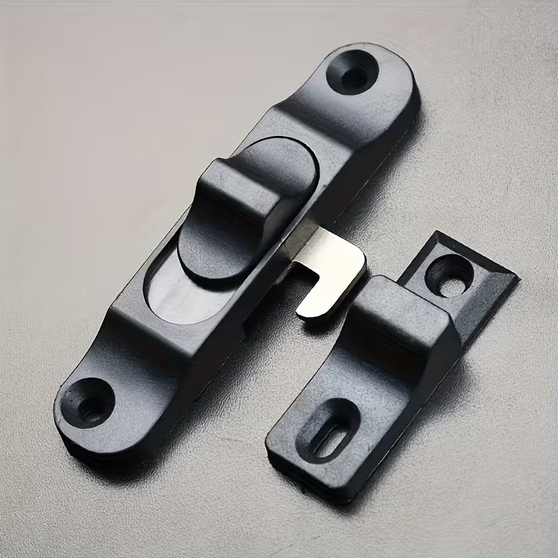 Black Aluminum Alloy Folding Trackless Screen Door Latch