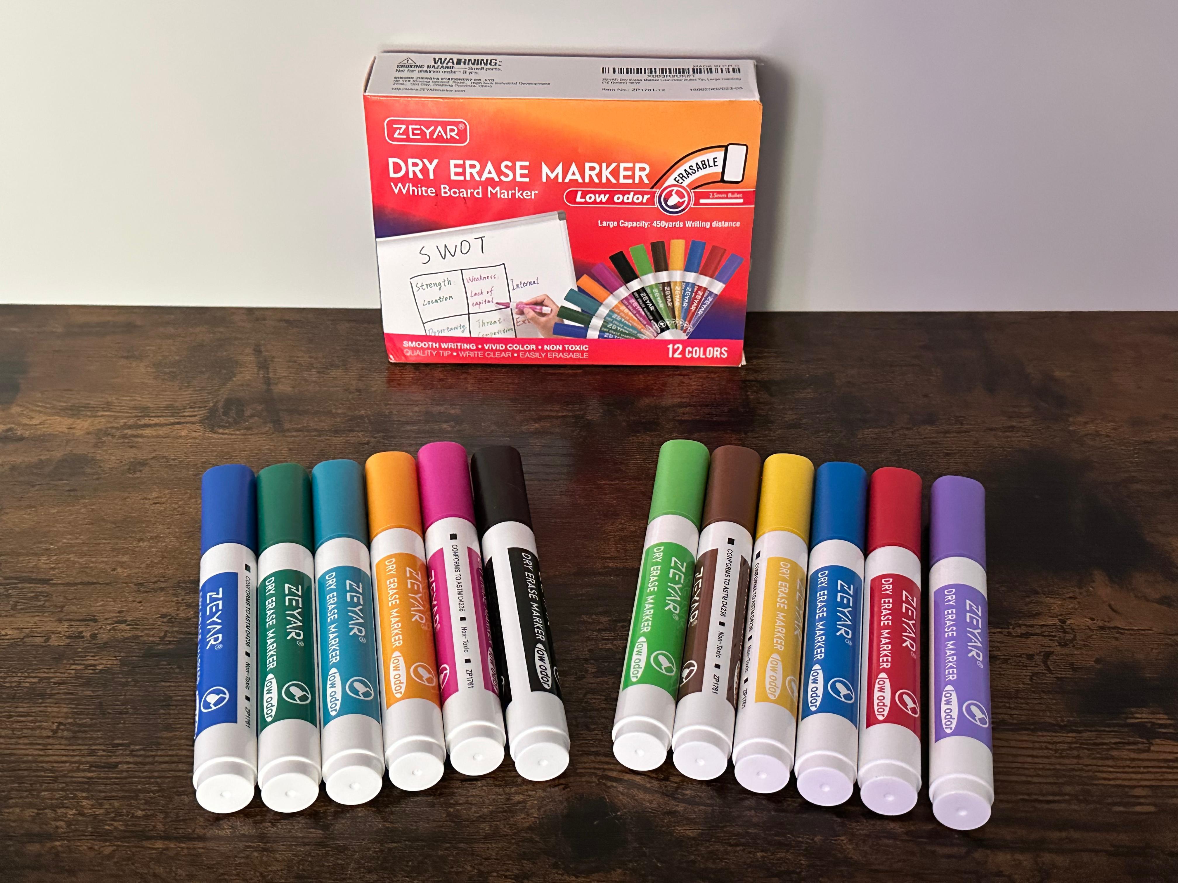ZEYAR Dry Erase Markers - 12 Colors - photo 2