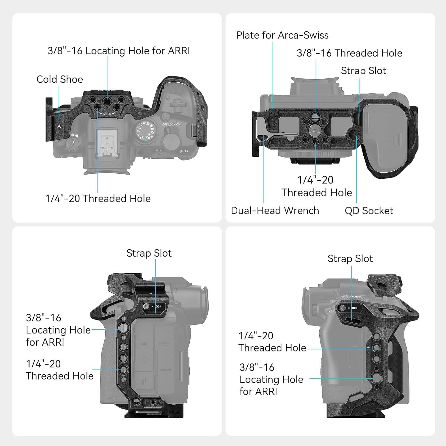 SmallRig “Black Mamba” Cage for Canon R6 Mark II & III - photo 3