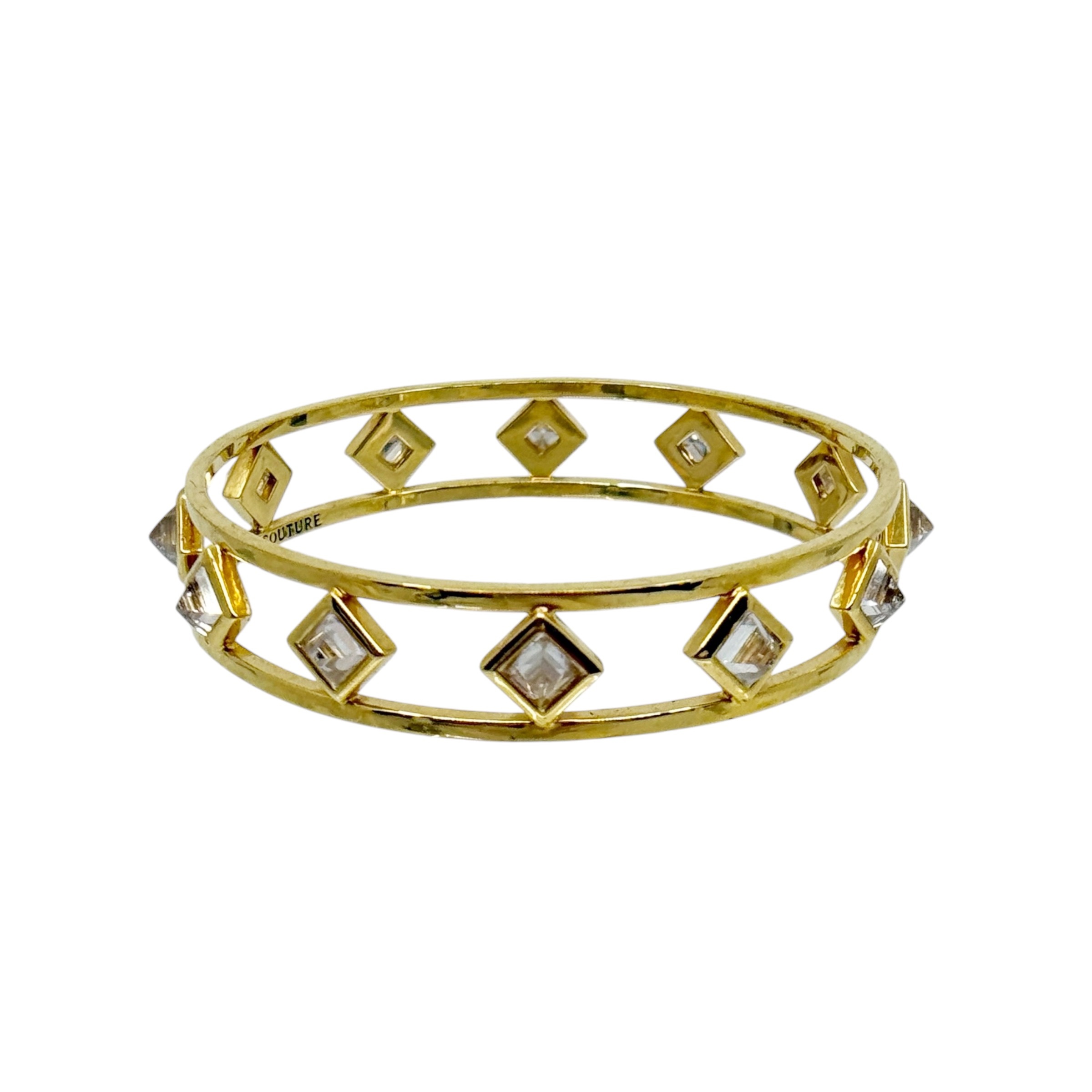 Juicy Couture Gold Tone crystal bangle bracelet - photo 2