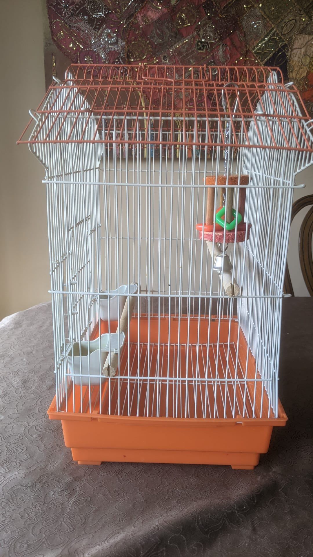 Budgie Cage Setup with 2 Perches, 2 Bowls and toys - photo 3