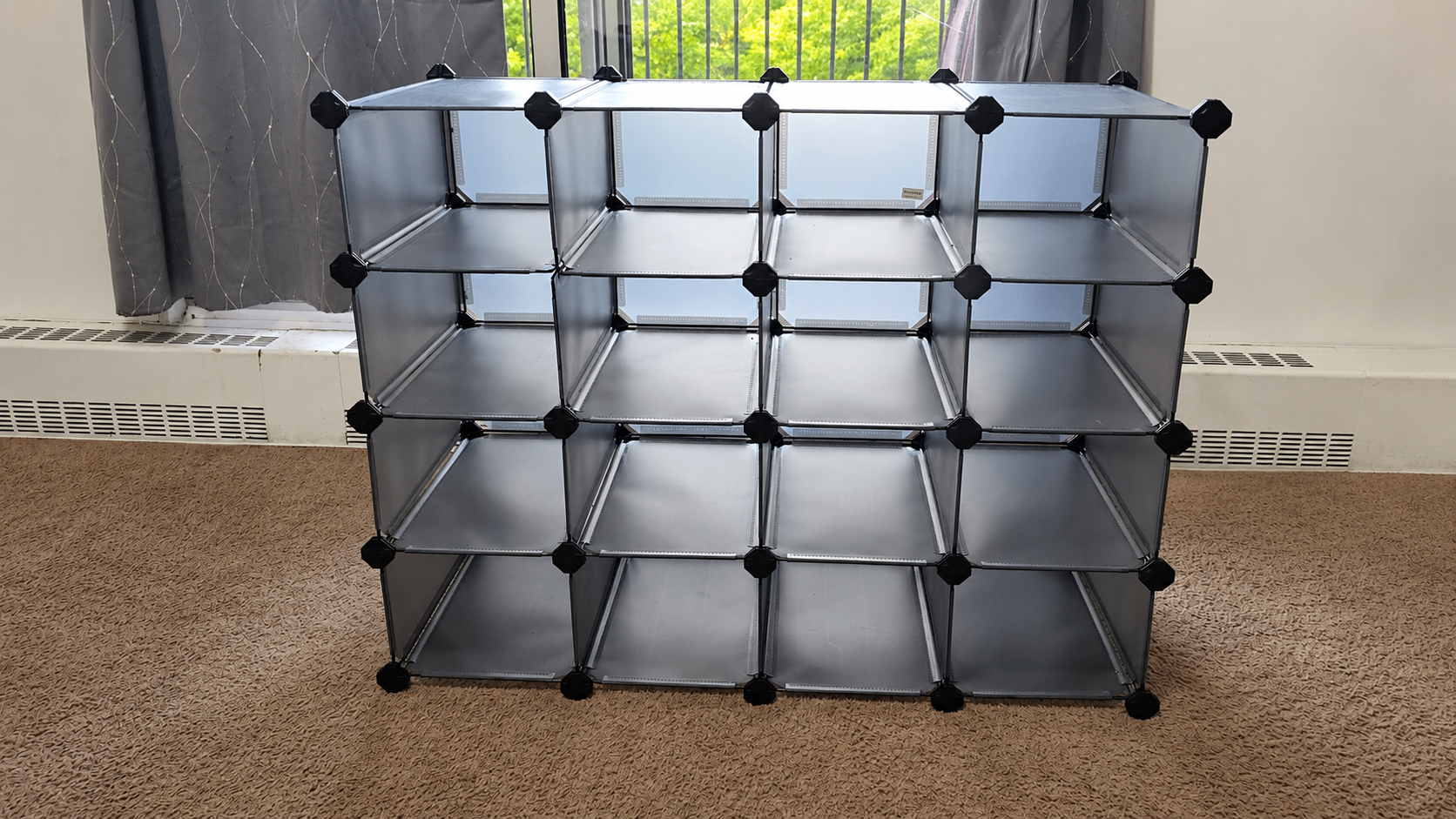 SONGMICS 16-Cube Modular Storage Organizer / Shoe Rack (Grey) - photo 3