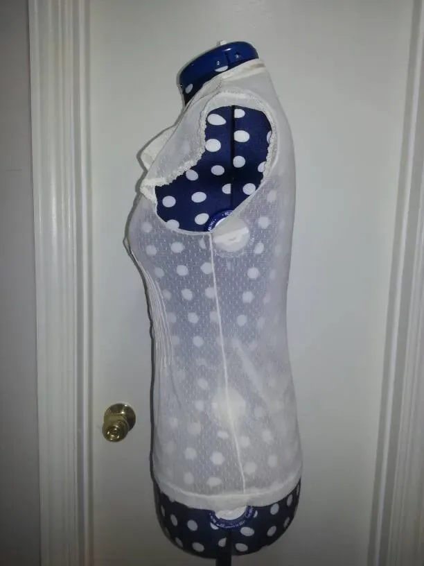 Zara Collection Sheer Off White Shirt (Size Large But Fits S... - photo 2