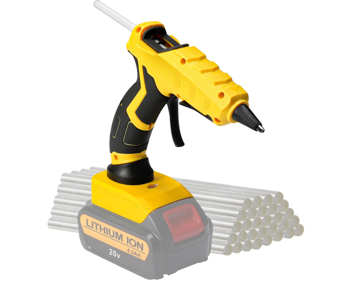 Handheld Hot Melt Glue Gun for DeWalt 18/20V Max Li-ion Battery
