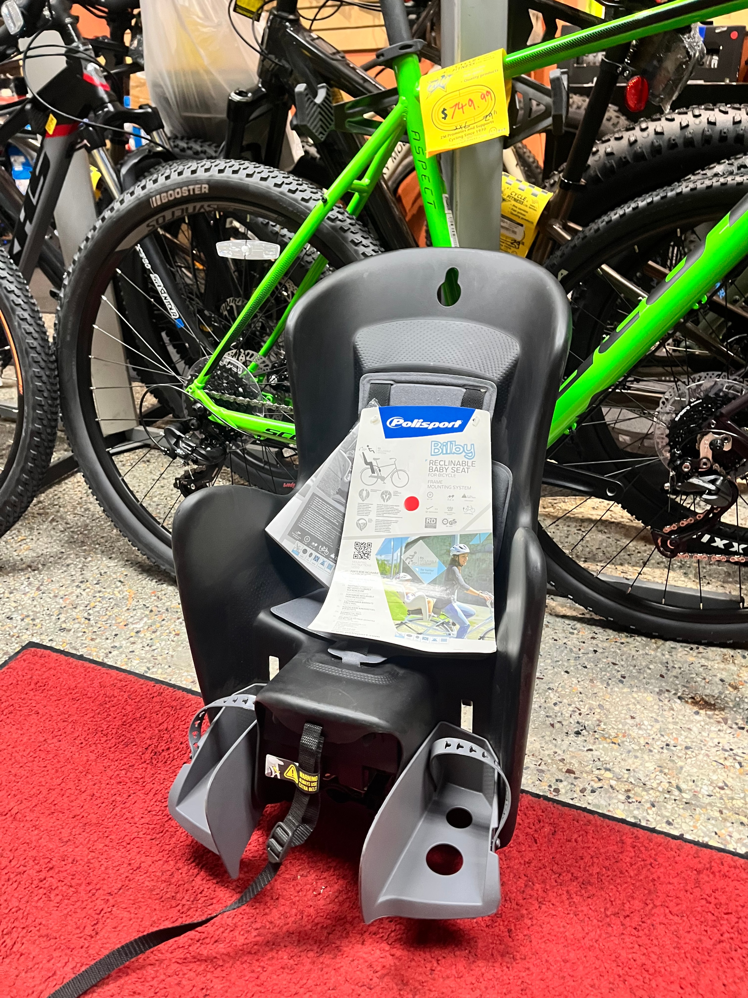 Polisport Bilby Reclinable Baby Seat for Bicycle